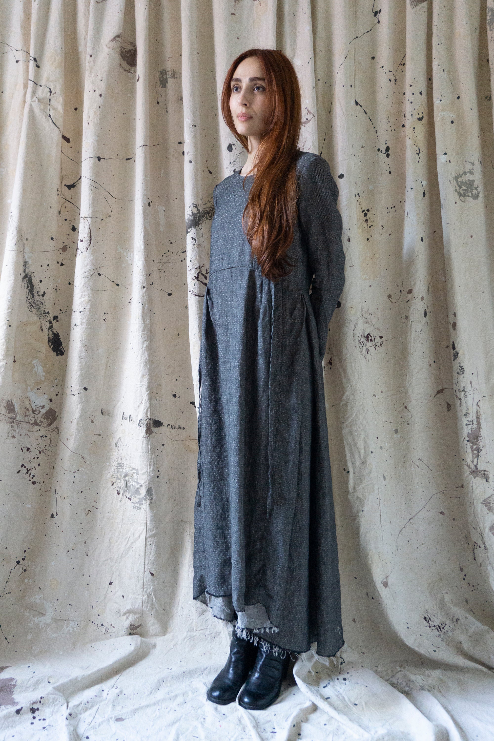 Heloise Linen Dress - Yarn Dye