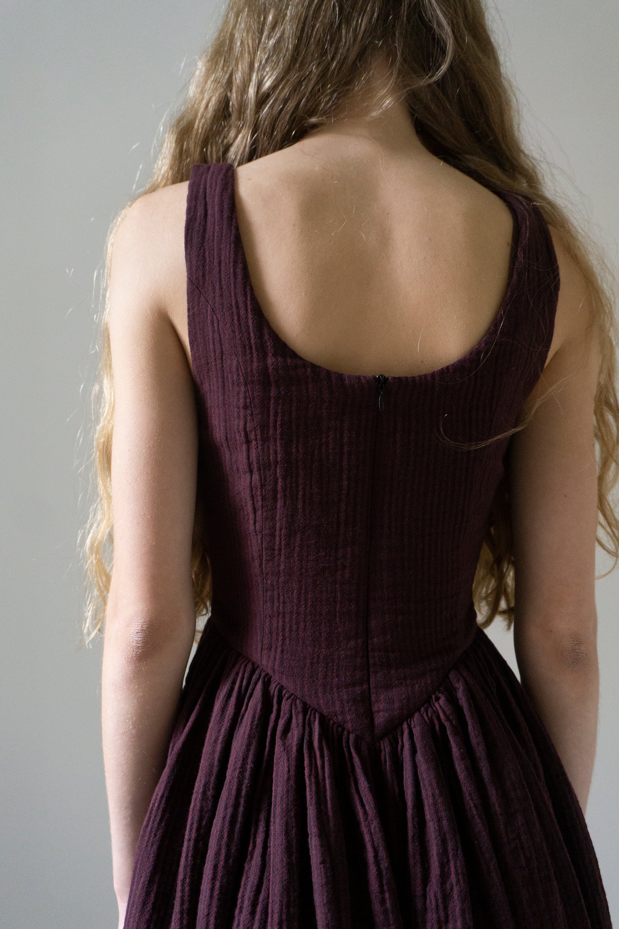 Hemlock Dress - Merlot Stripe