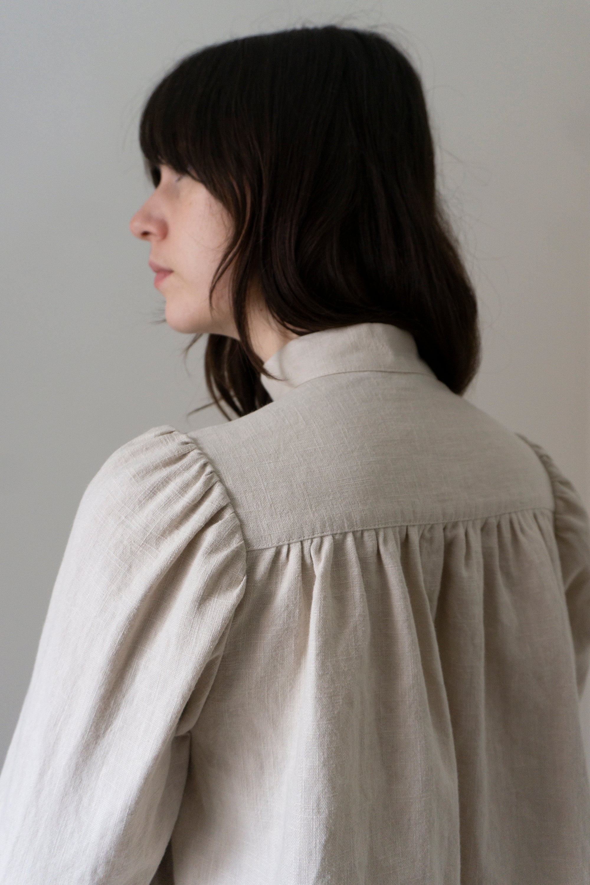 Jeanne Linen Smock - Chalk