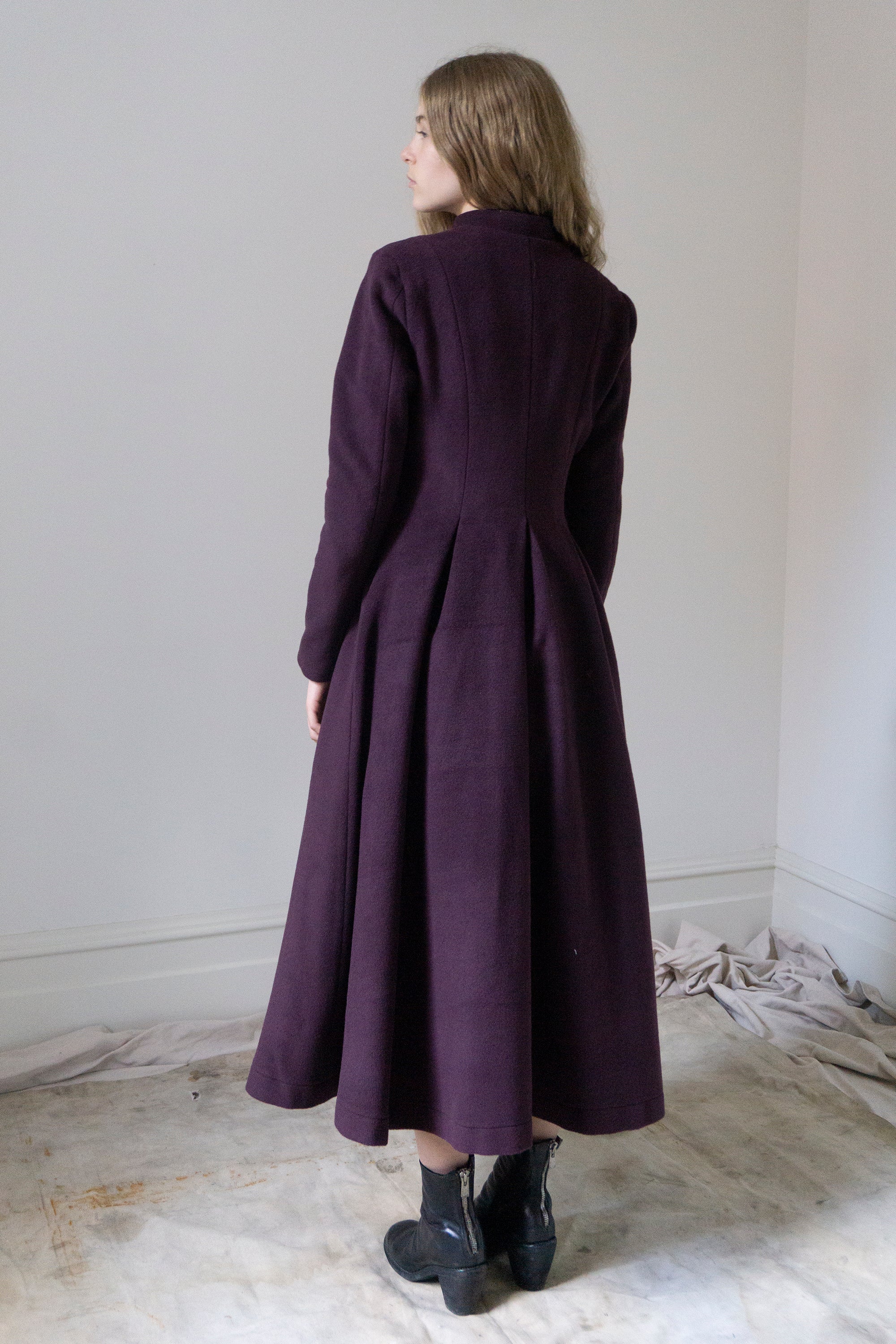 Linnea Wool Coat - Plum