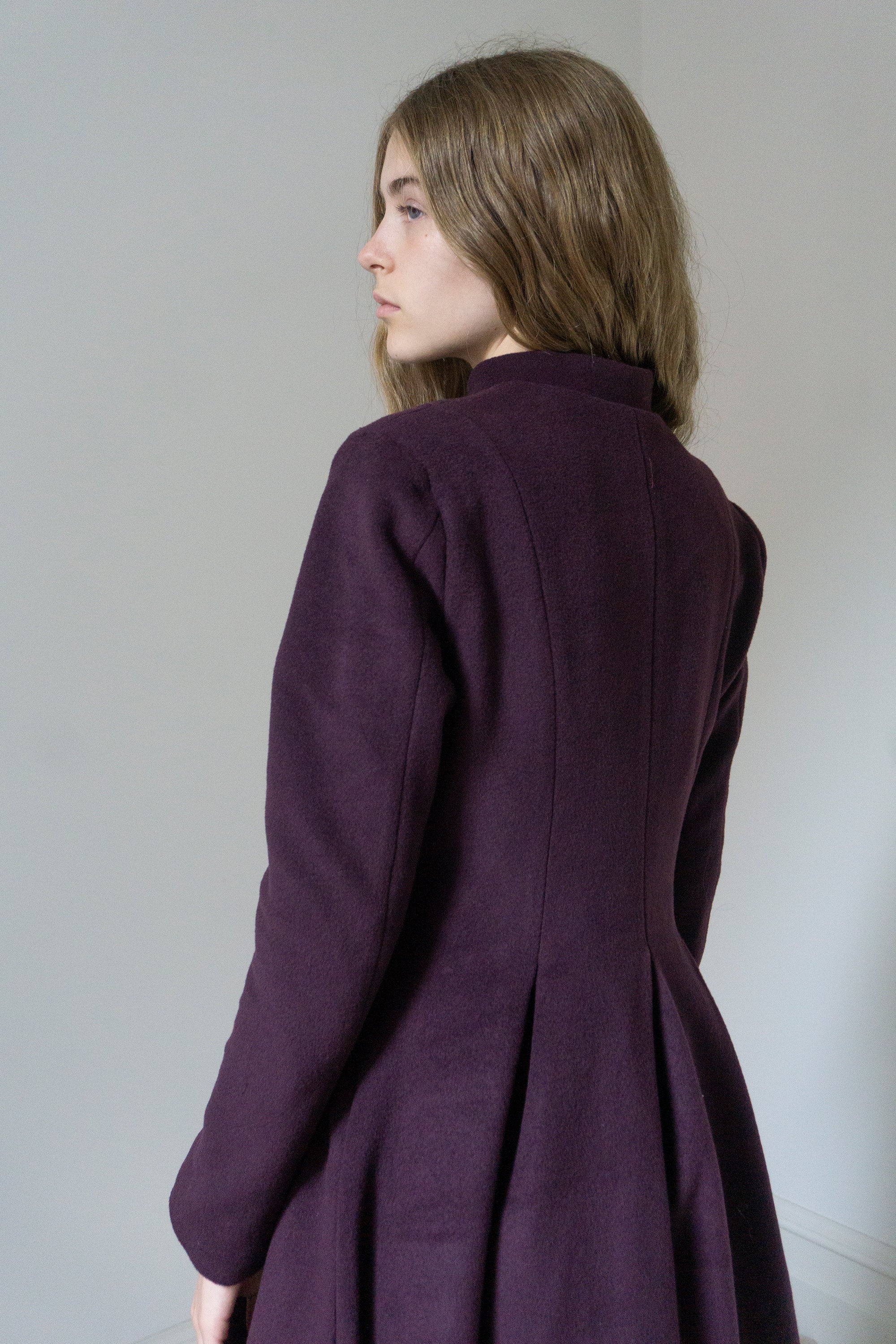 Linnea Wool Coat - Plum