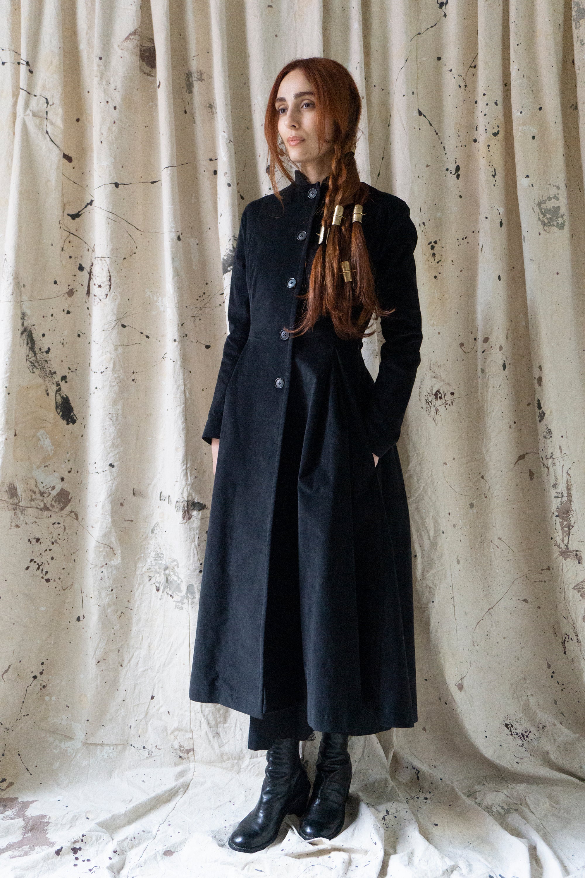 Linnea Coat - Black Velvet