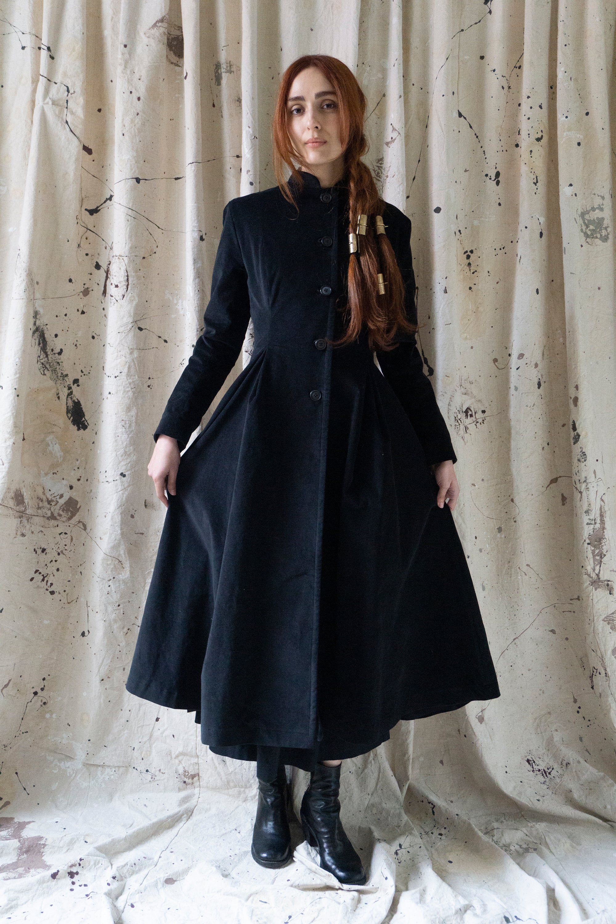 Linnea Coat - Black Velvet