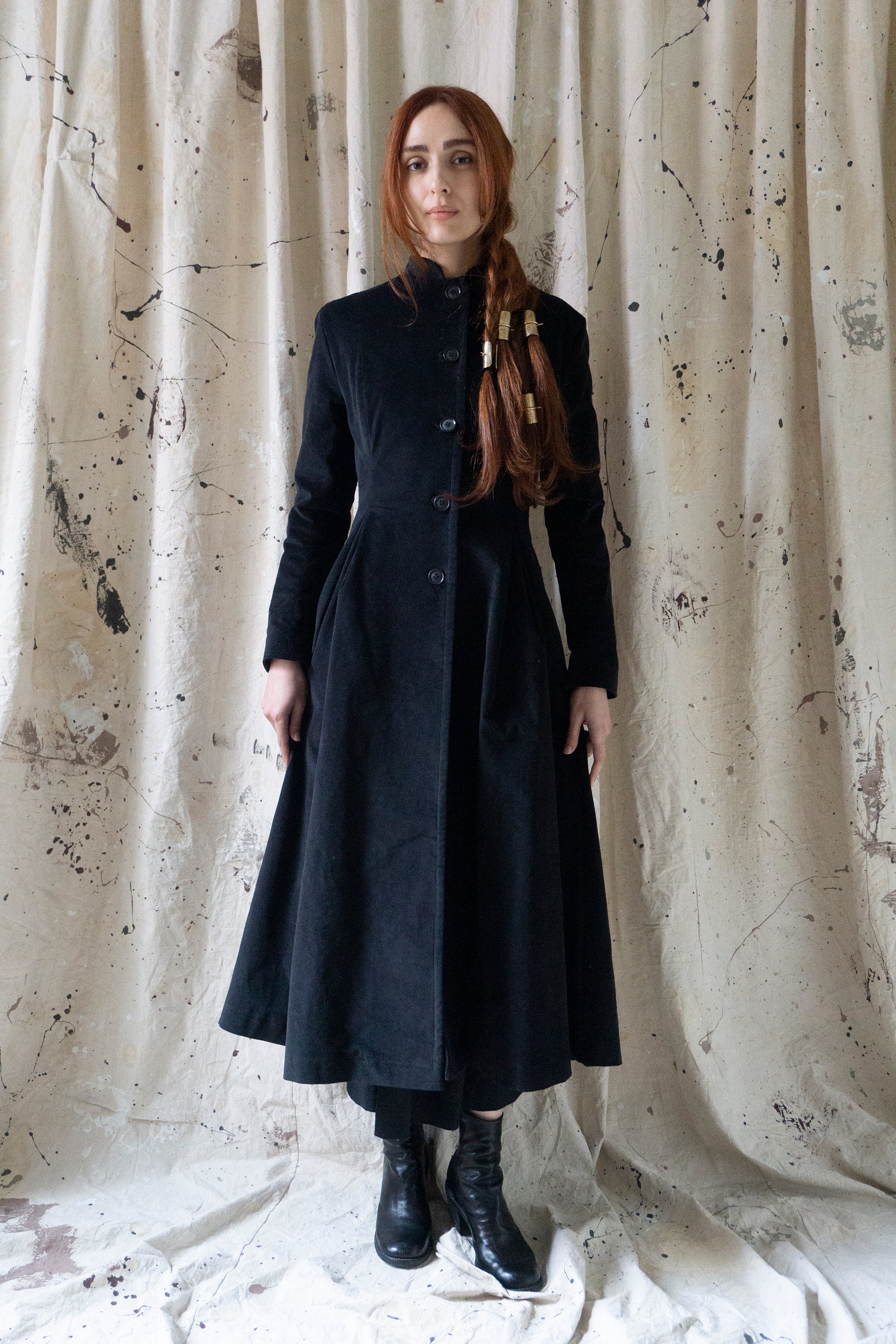 Linnea Coat - Black Velvet