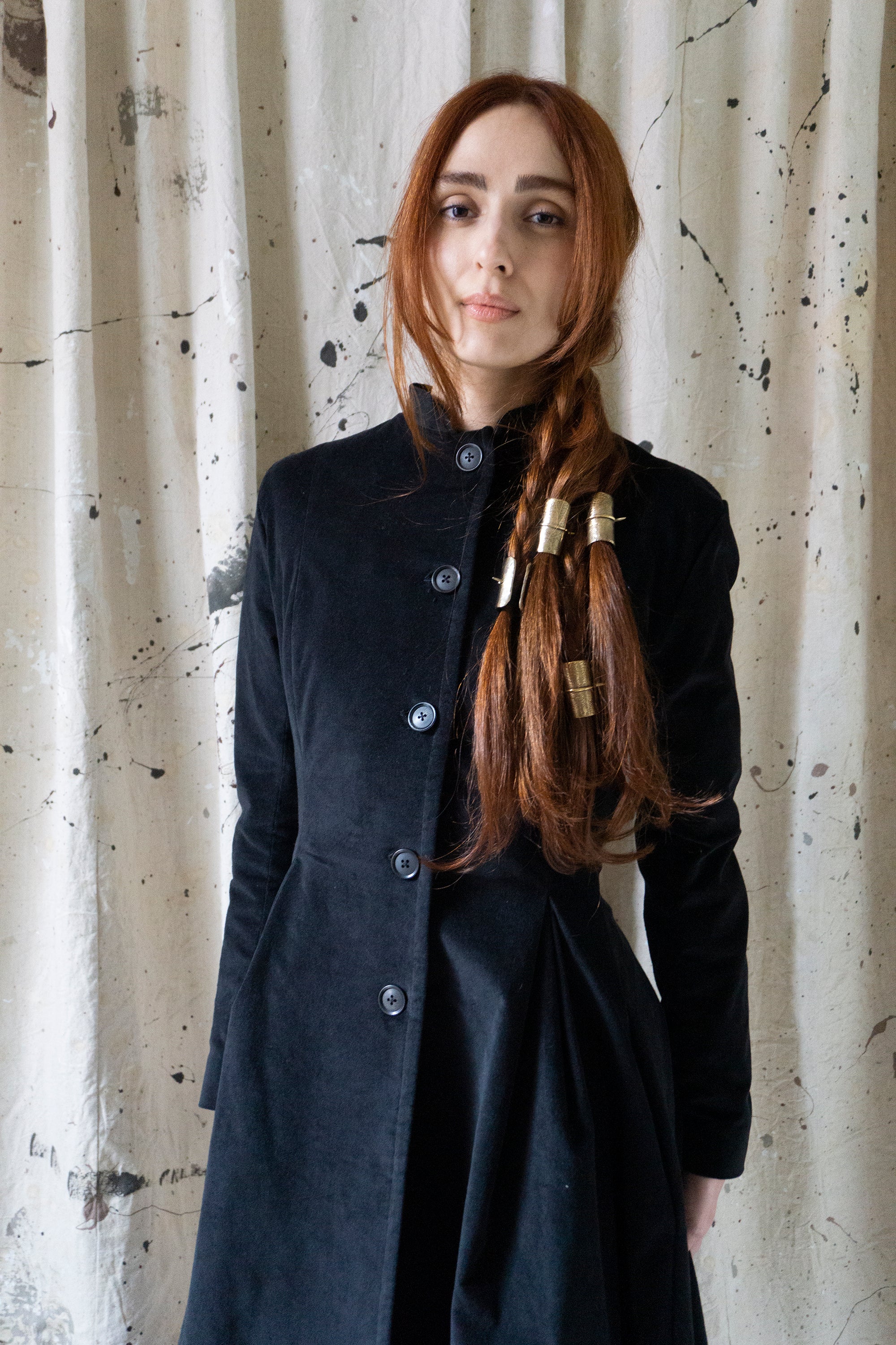 Linnea Coat - Black Velvet