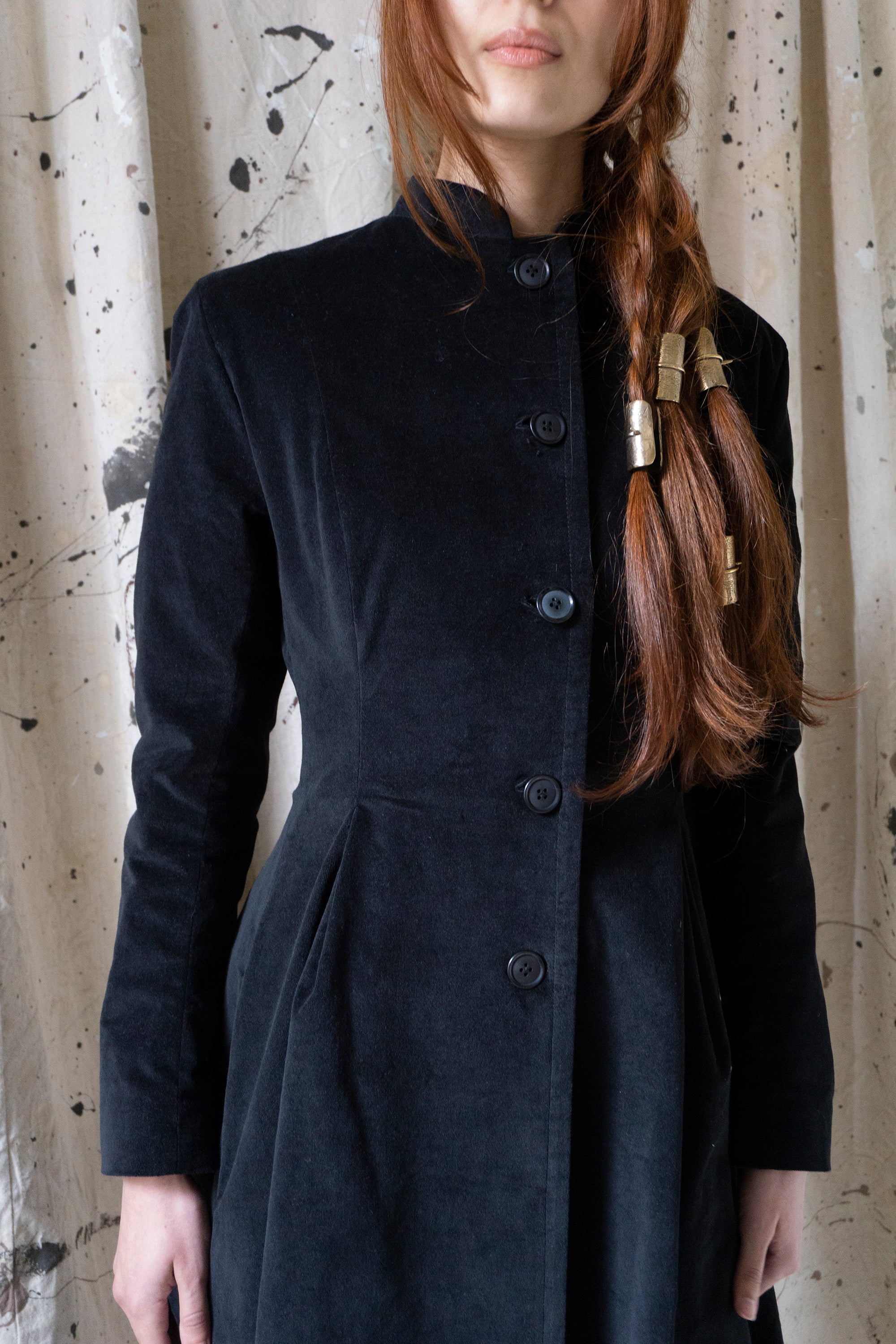 Linnea Coat - Black Velvet