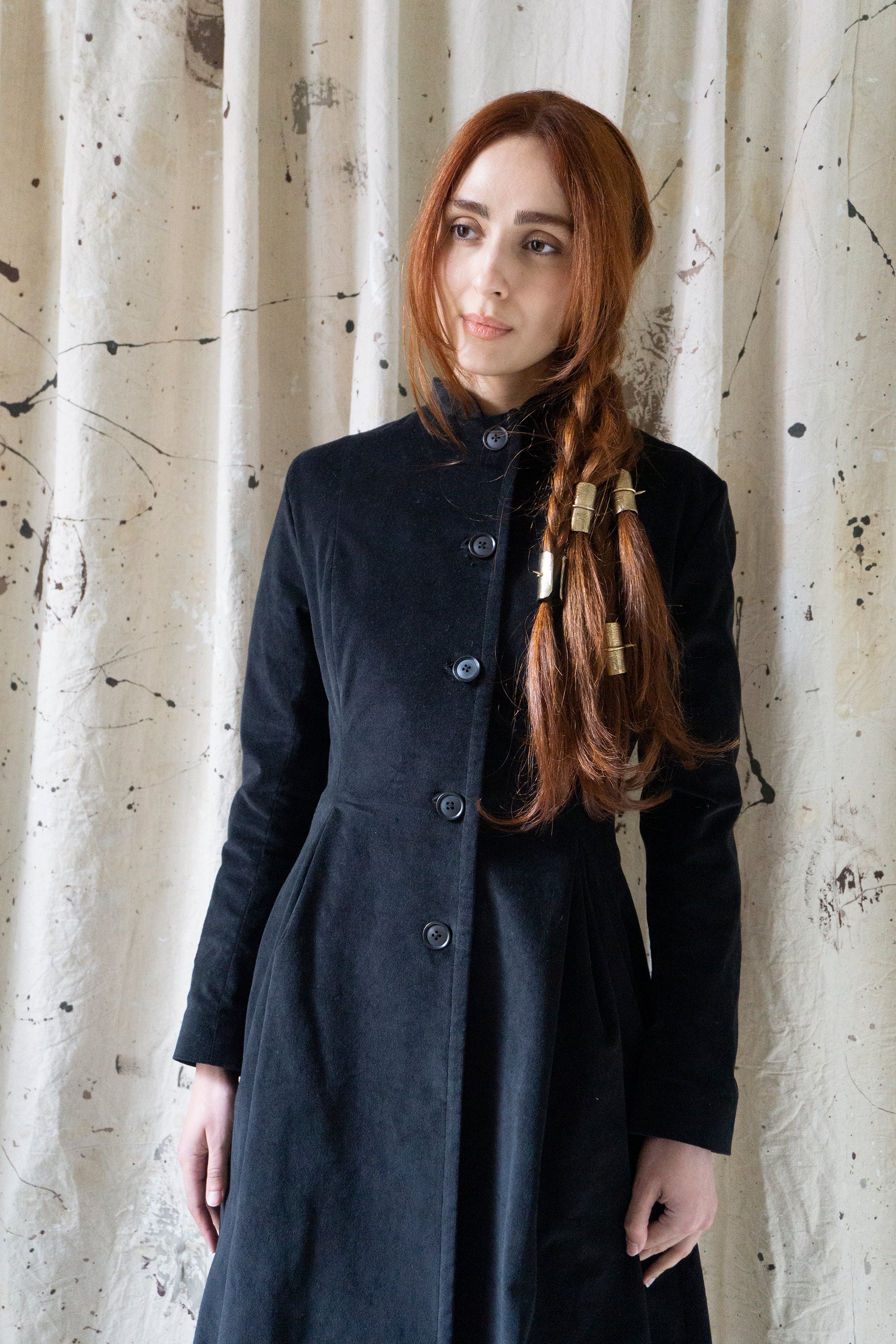 Linnea Coat - Black Velvet