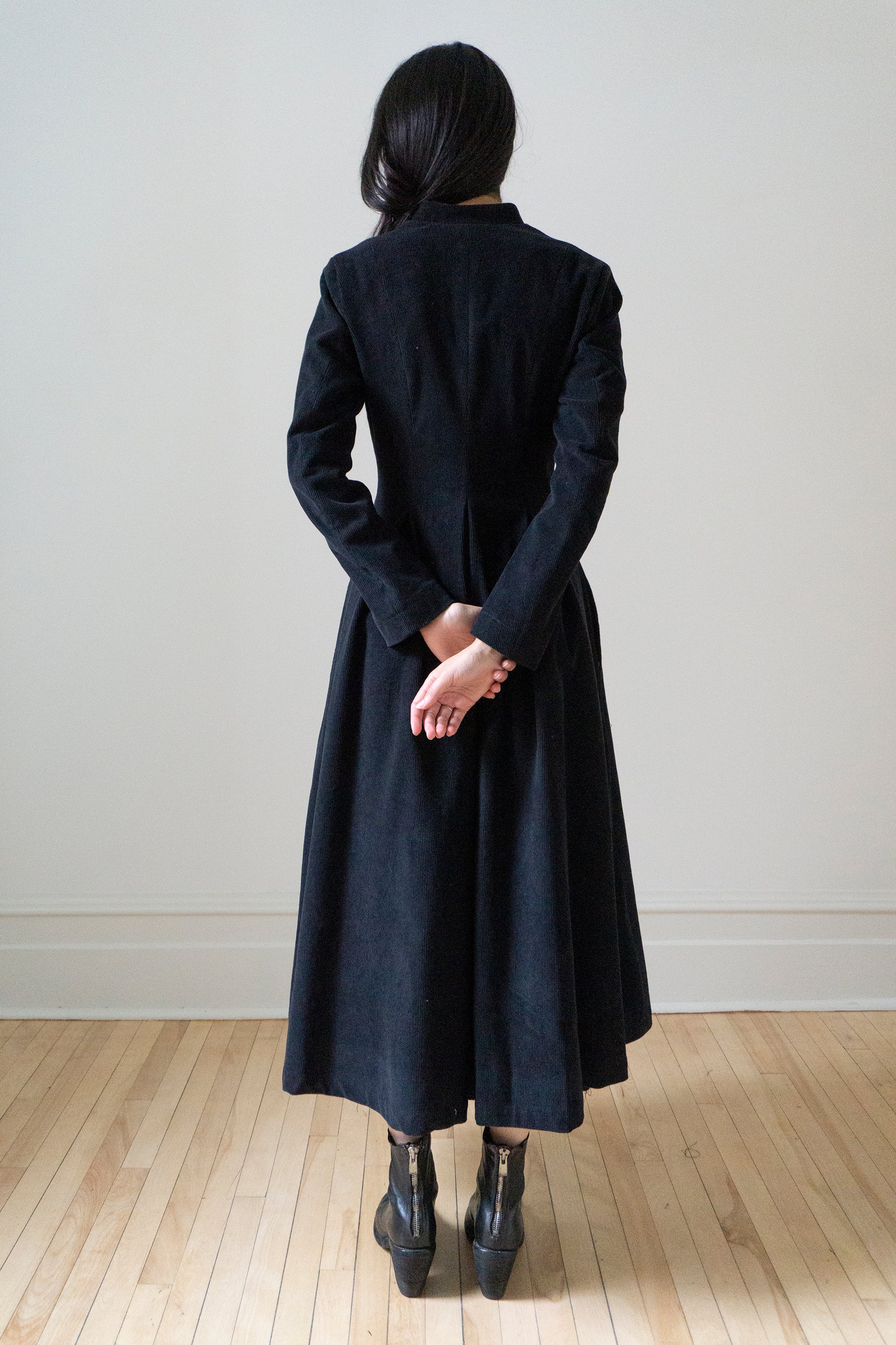 Linnea Corduroy Coat - Black