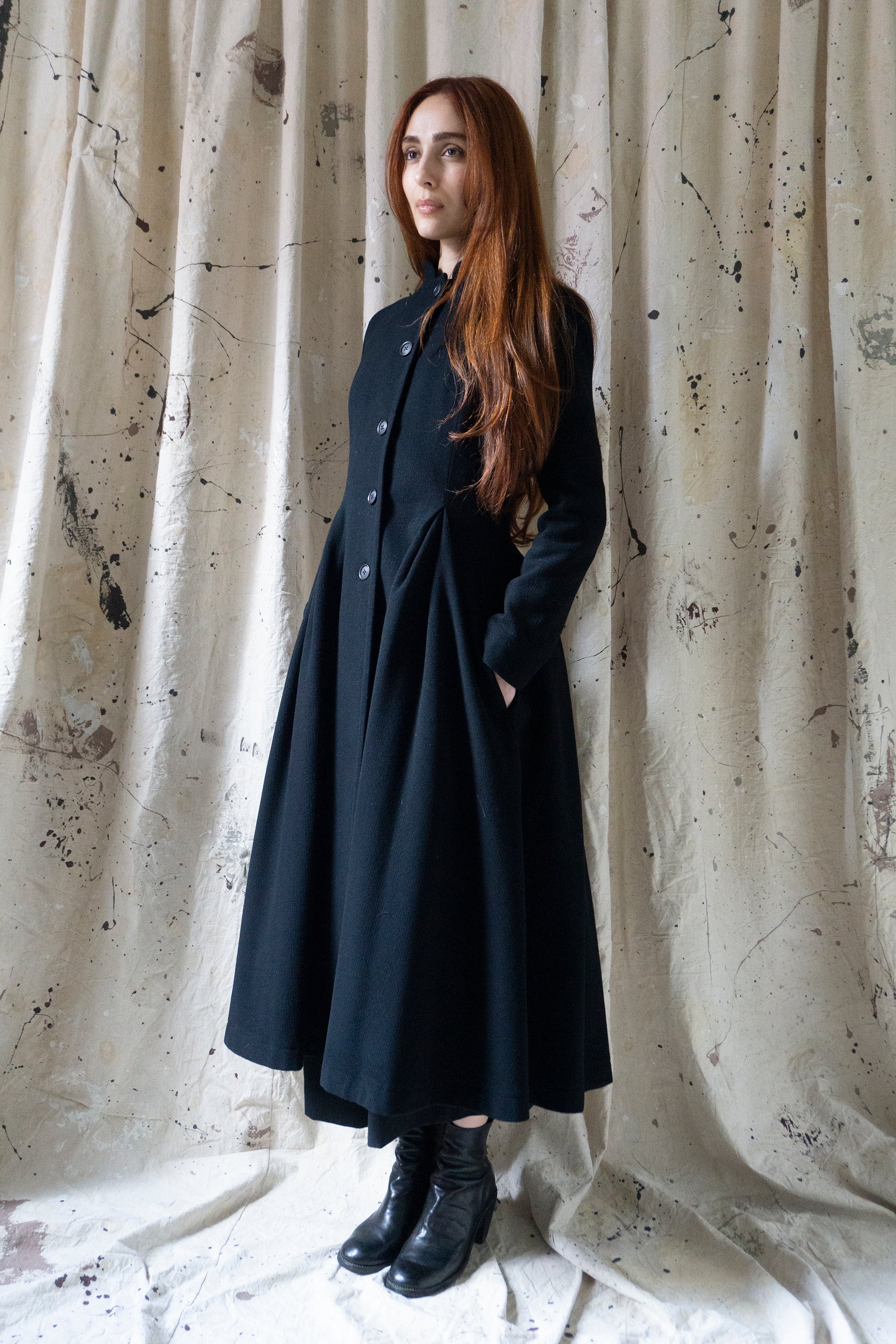 Linnea Wool Coat - Black