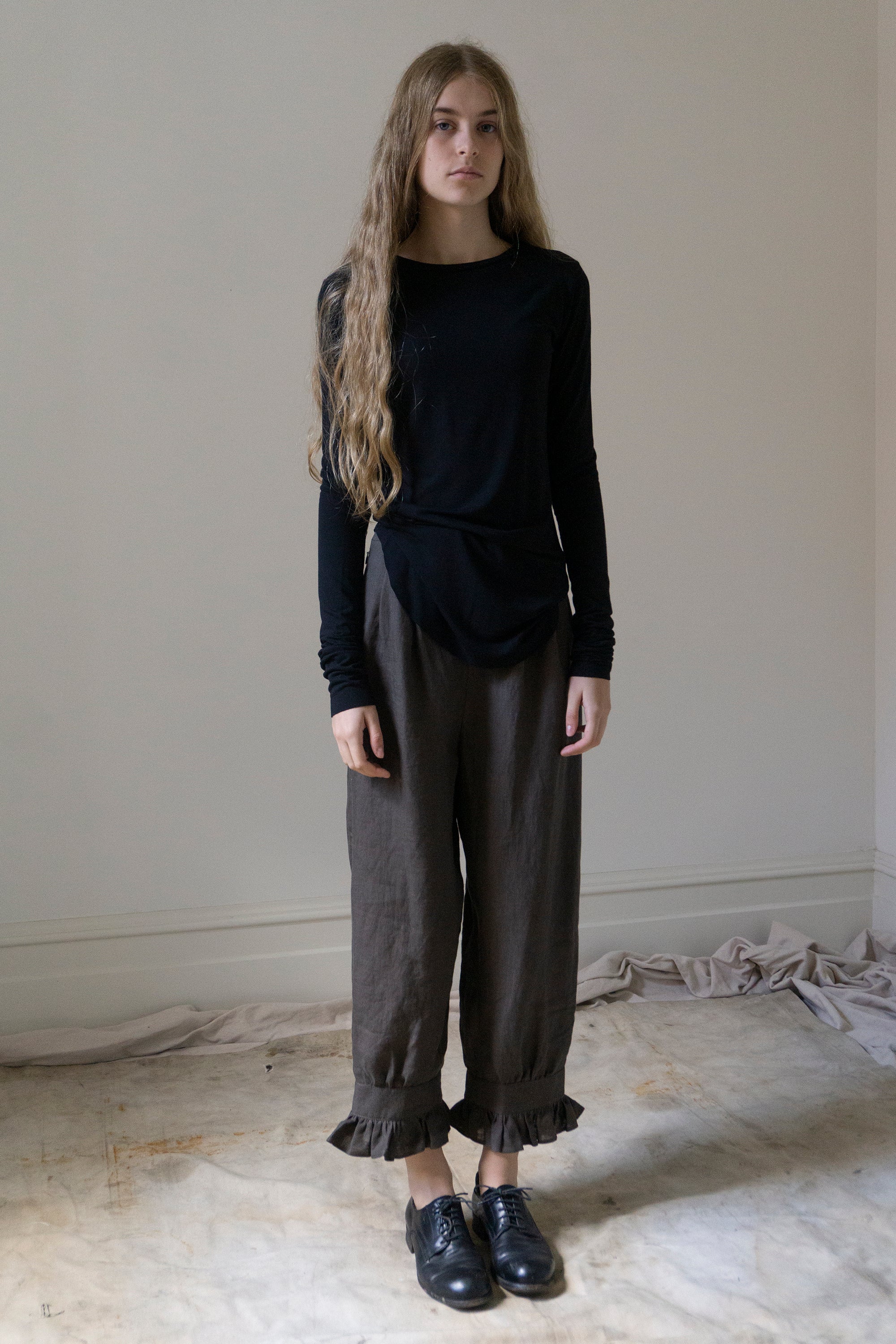 Jersey Long Sleeve Top - Black
