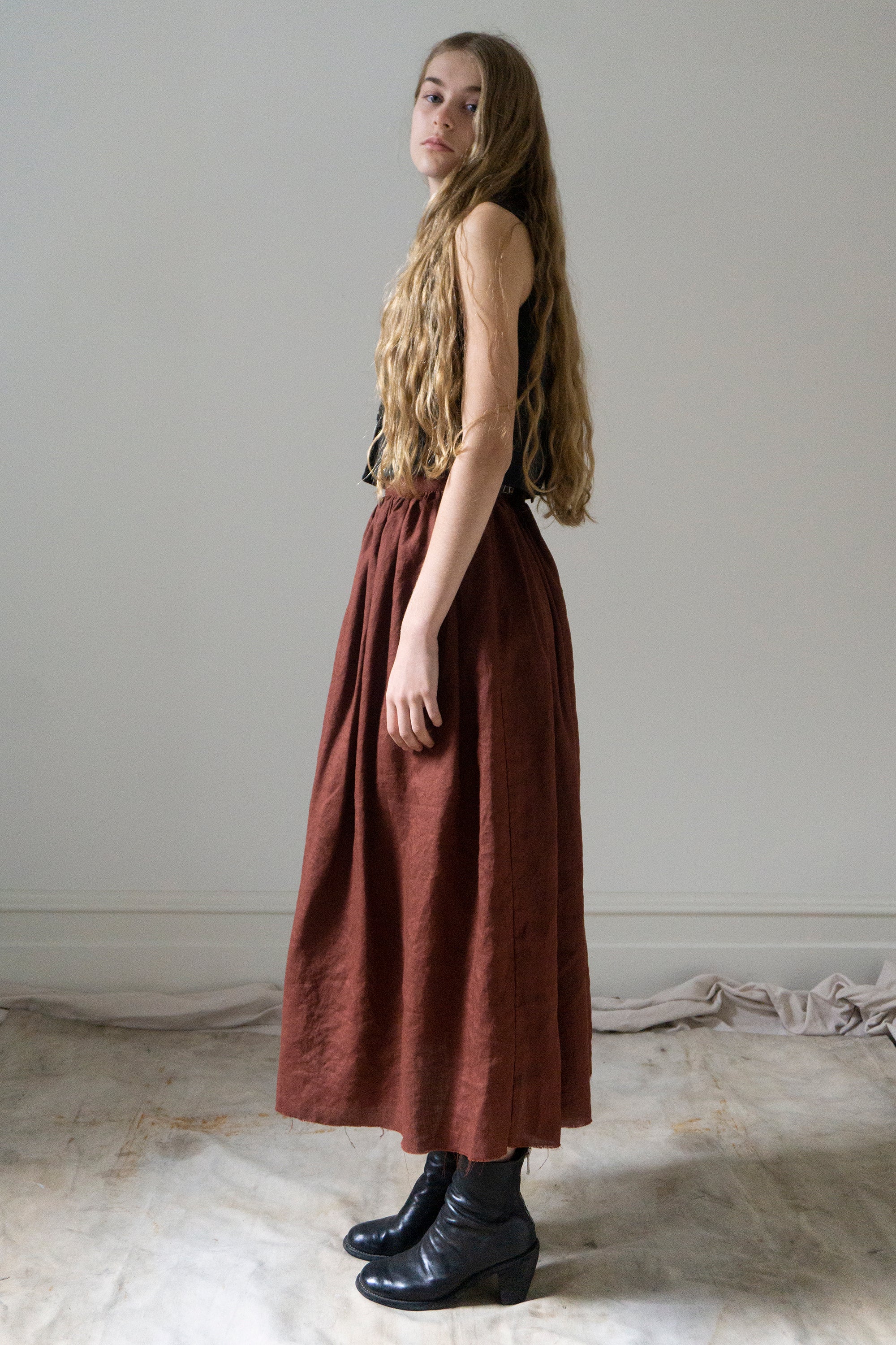 Tove Linen Waistcoat - Black