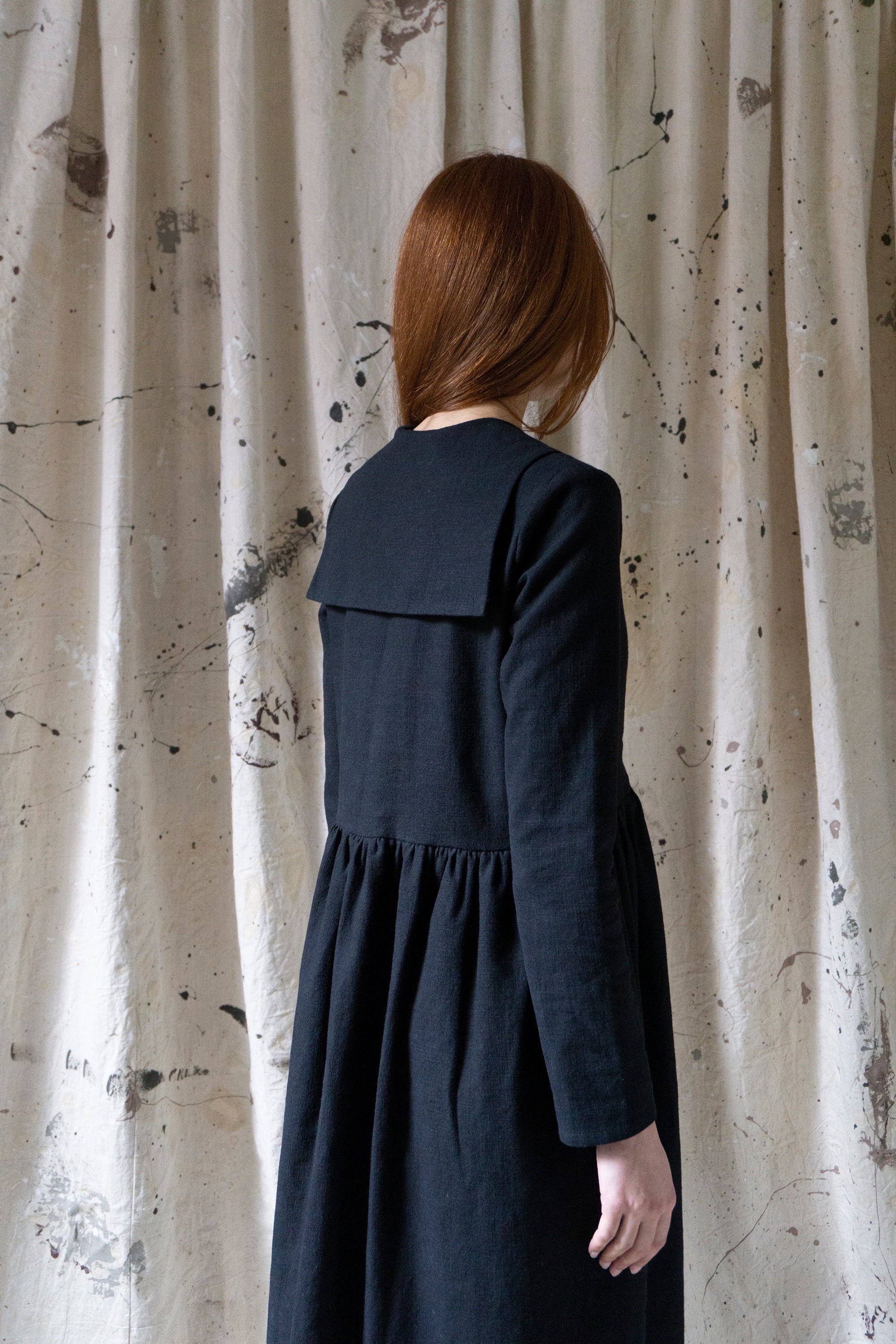 Mara Linen Dress - Black