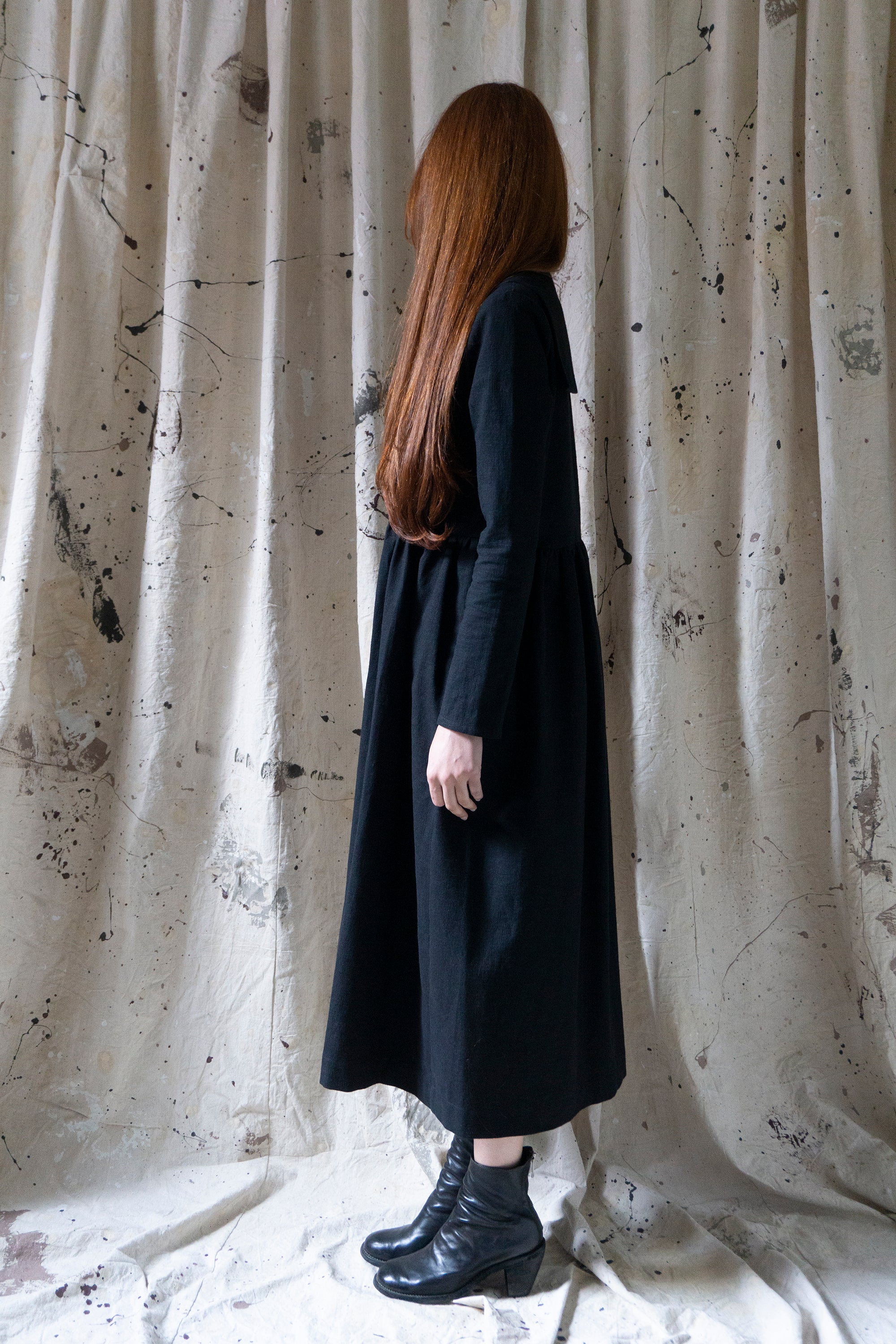 Mara Linen Dress - Black