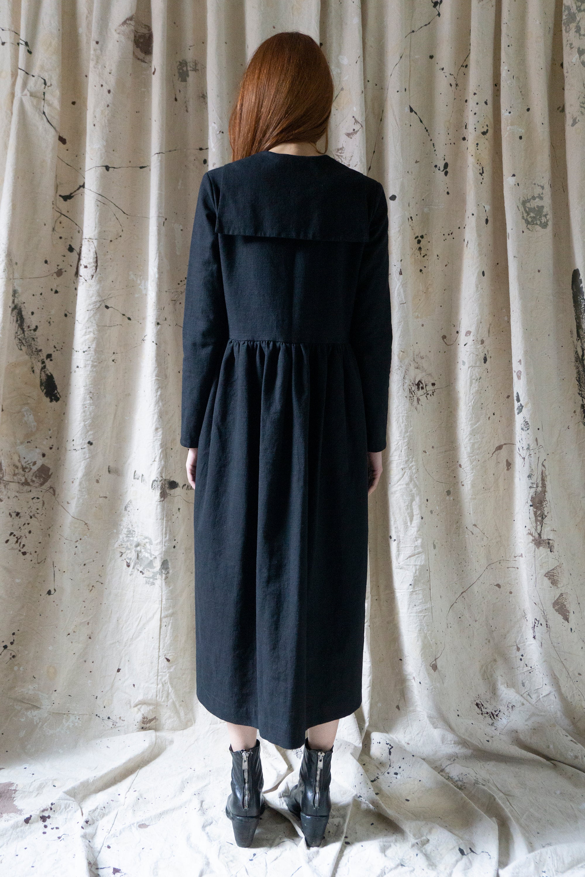 Mara Linen Dress - Black
