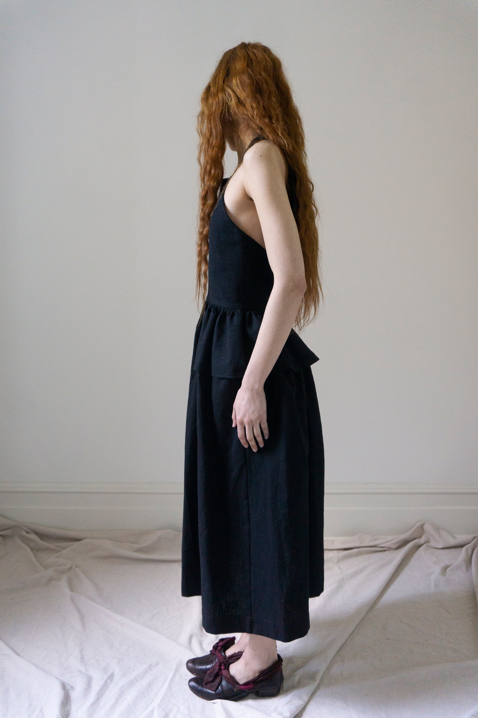 Robe en lin Mathilde - Noir