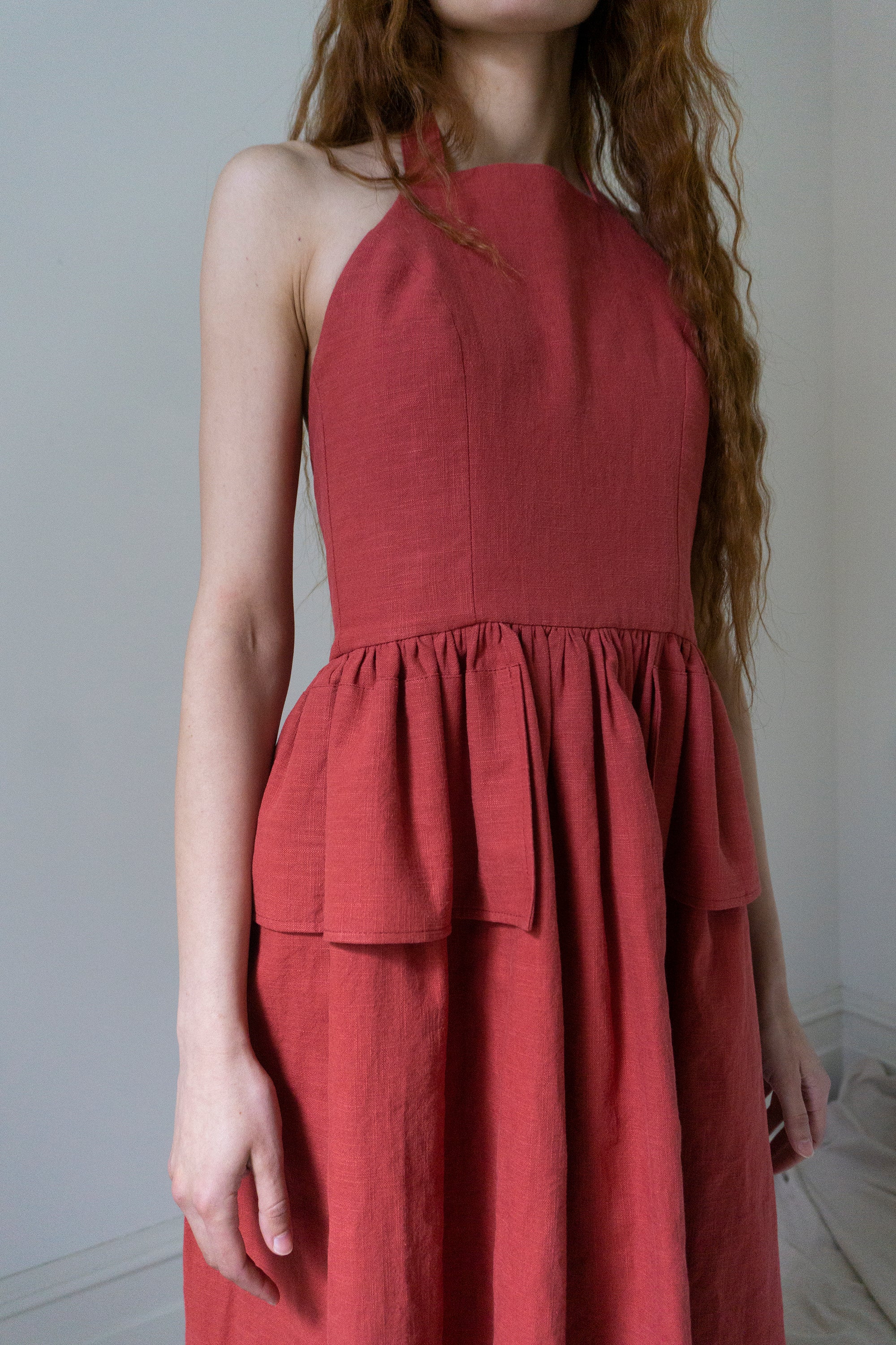 Robe en lin Mathilde - Noir