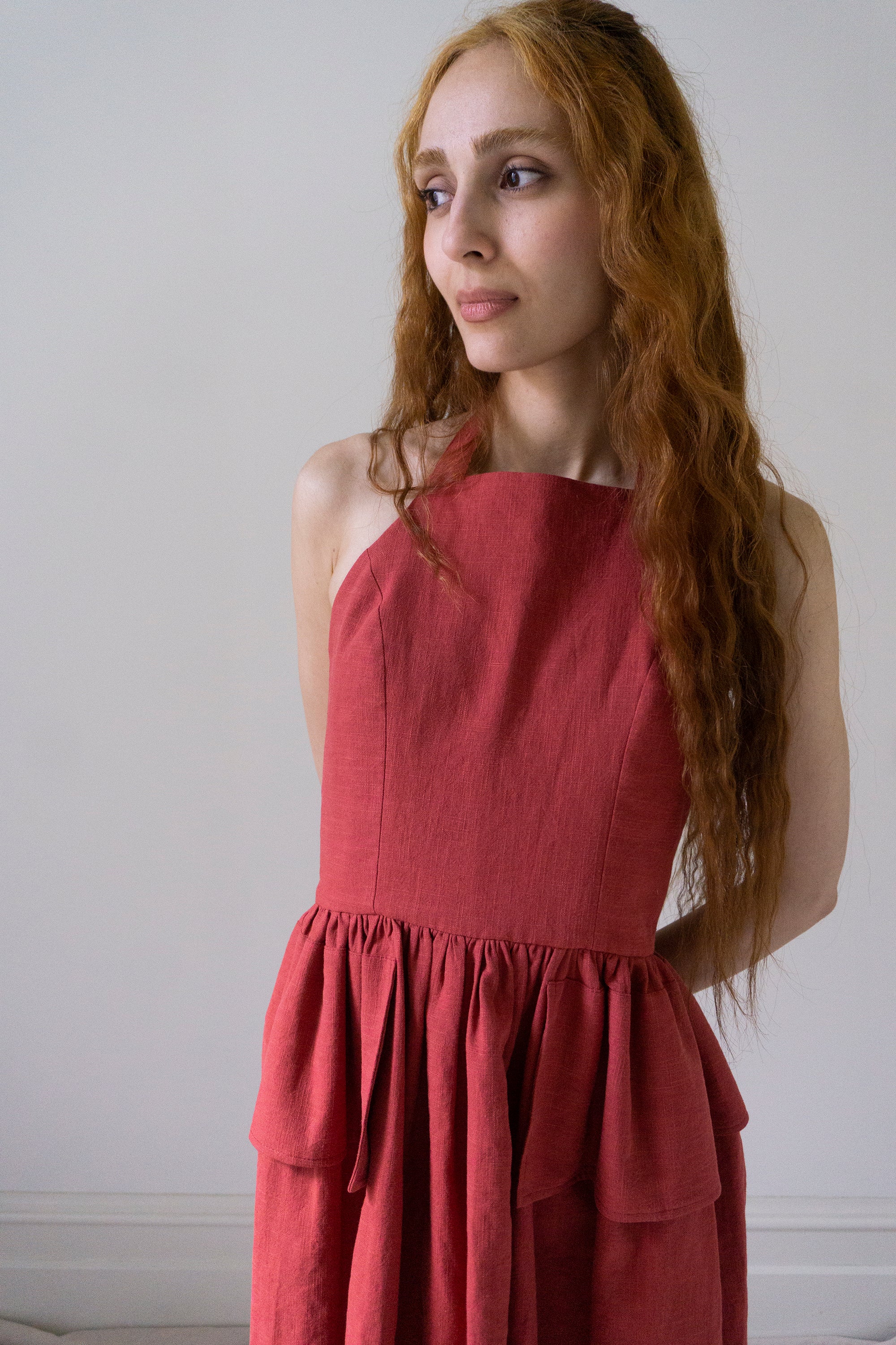 Robe en lin Mathilde - Noir