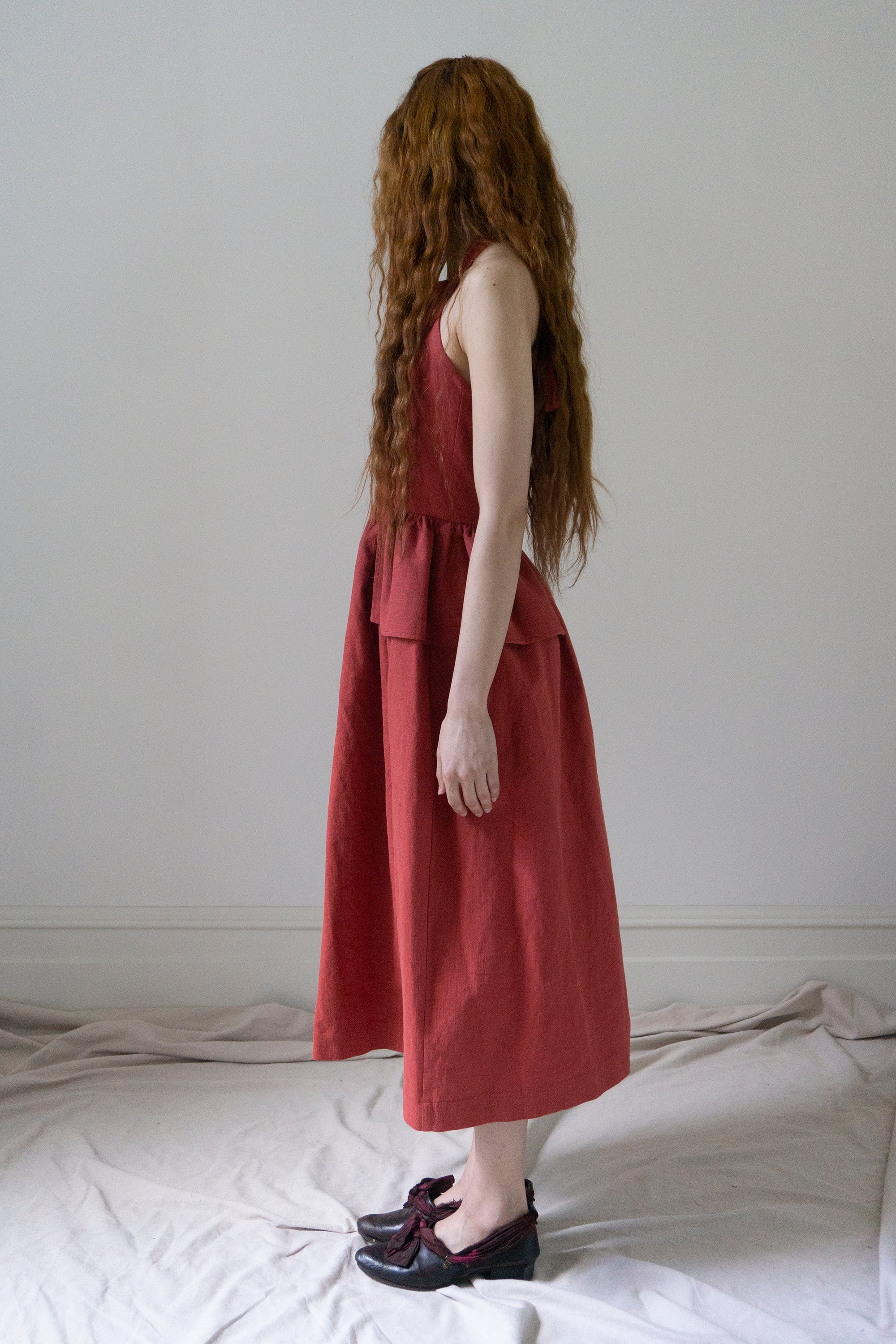 Robe en lin Mathilde - Noir