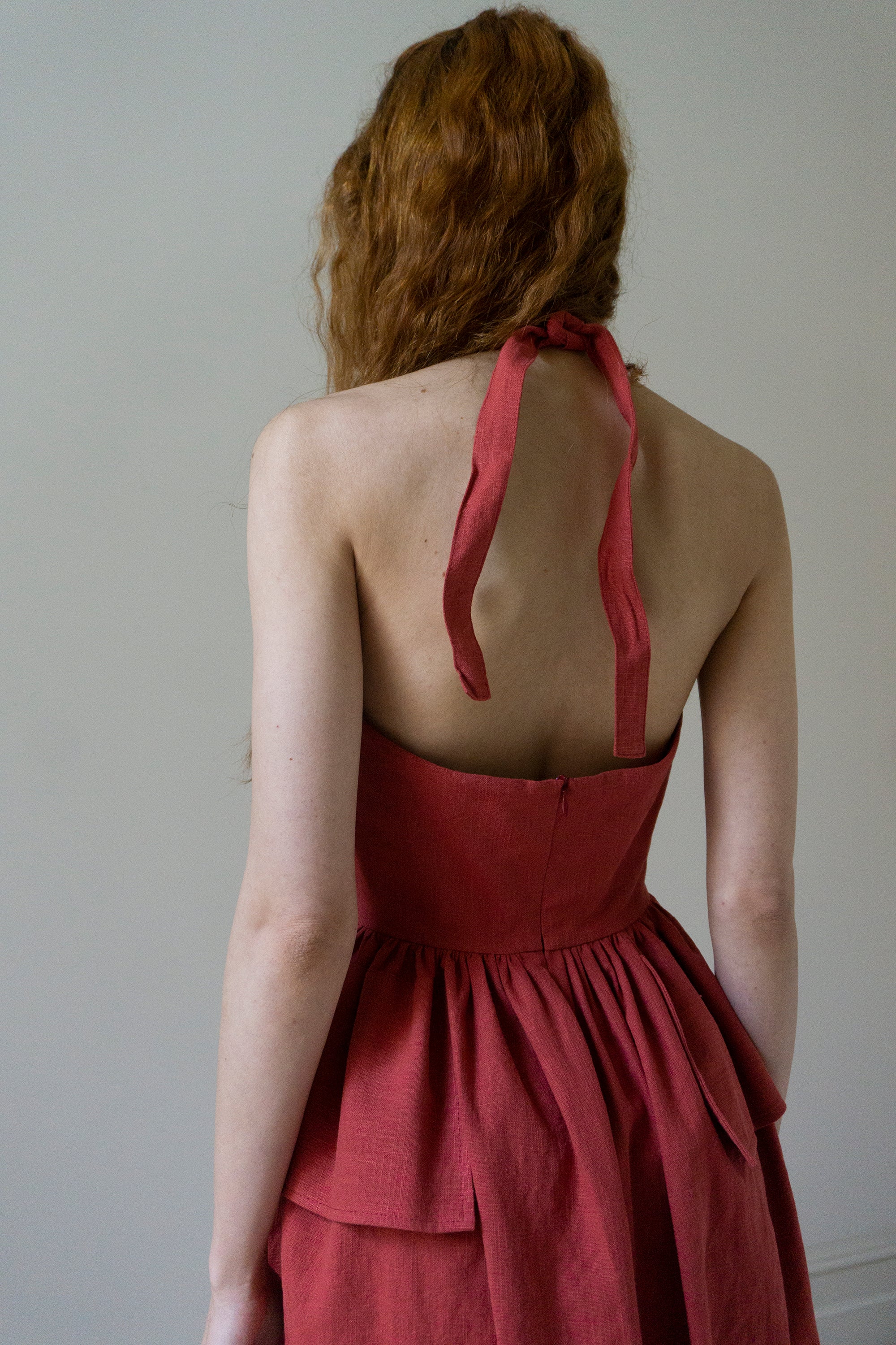 Robe en lin Mathilde - Noir