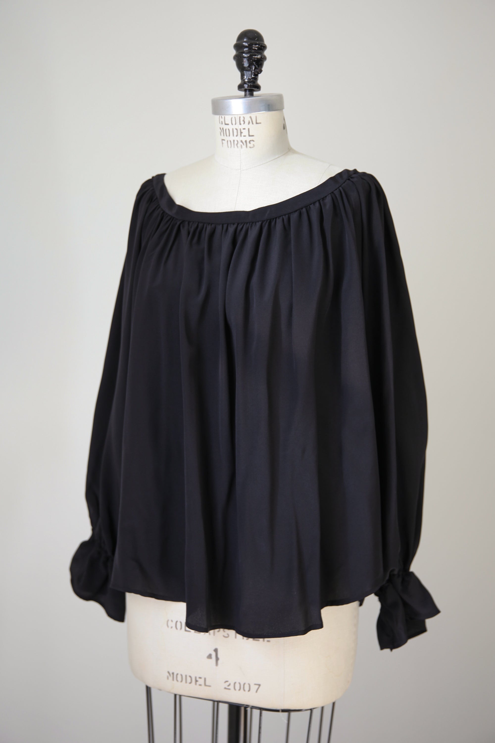 Mariposa Silk Blouse - Black