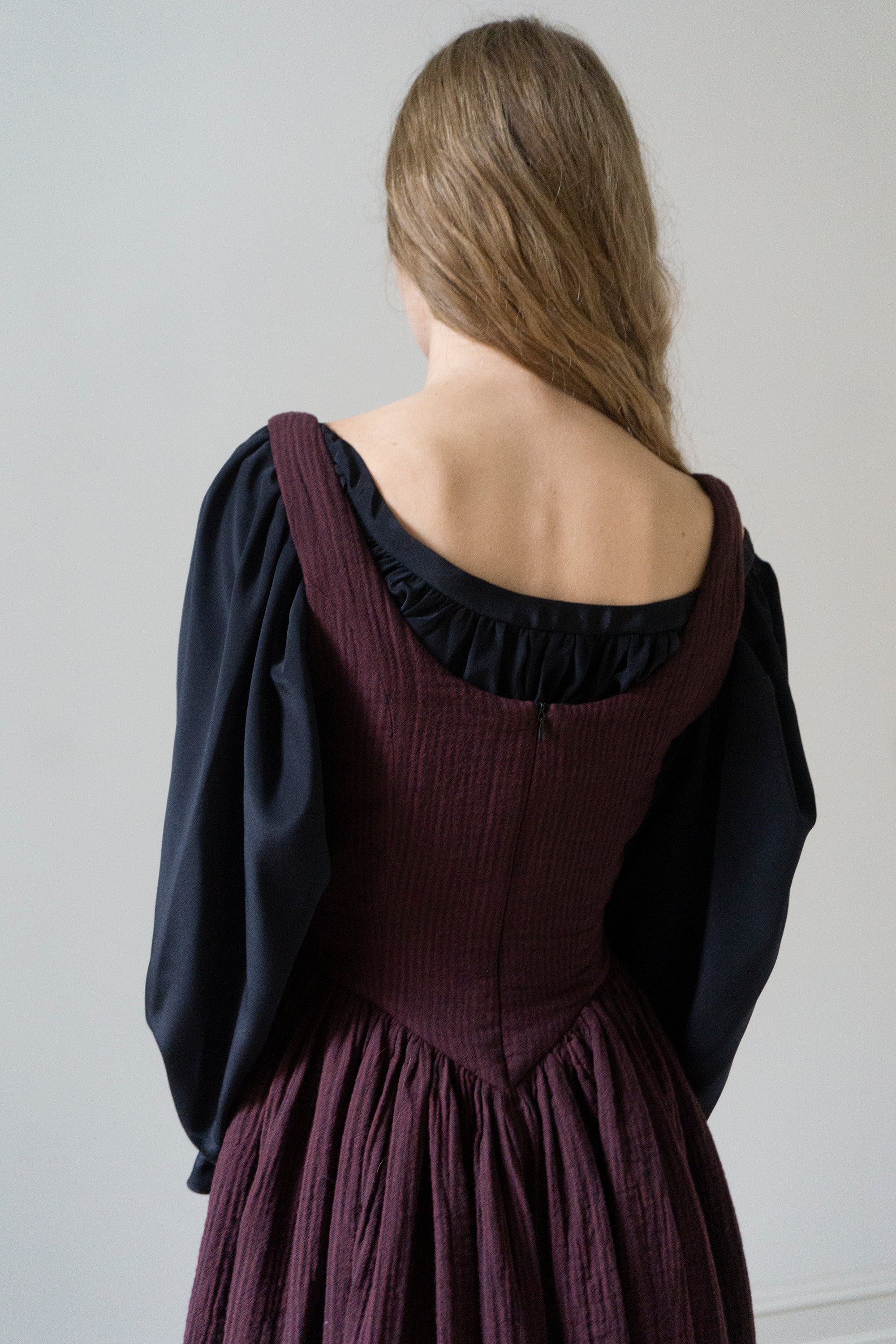 Hemlock Dress - Merlot Stripe