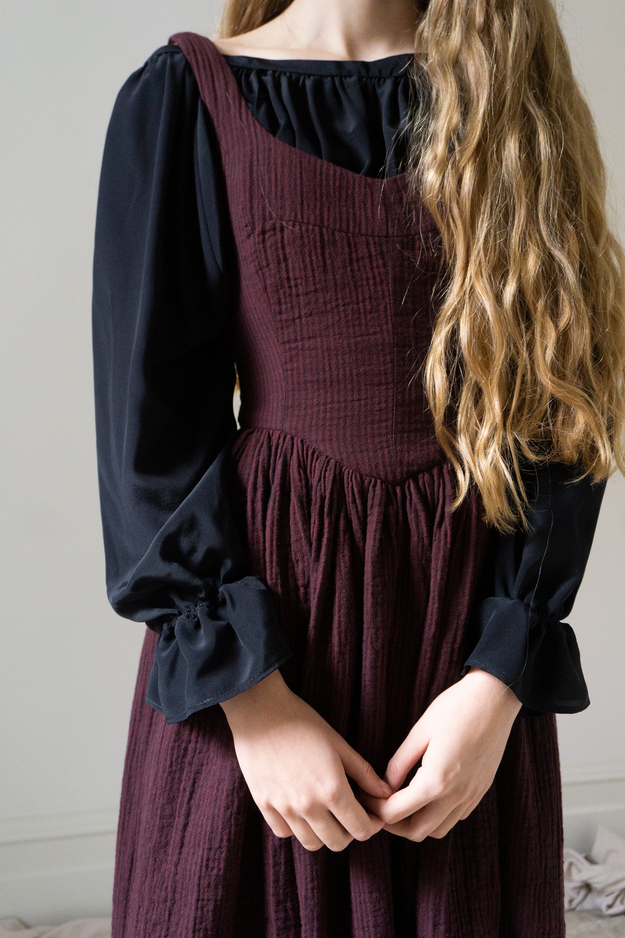 Hemlock Dress - Merlot Stripe