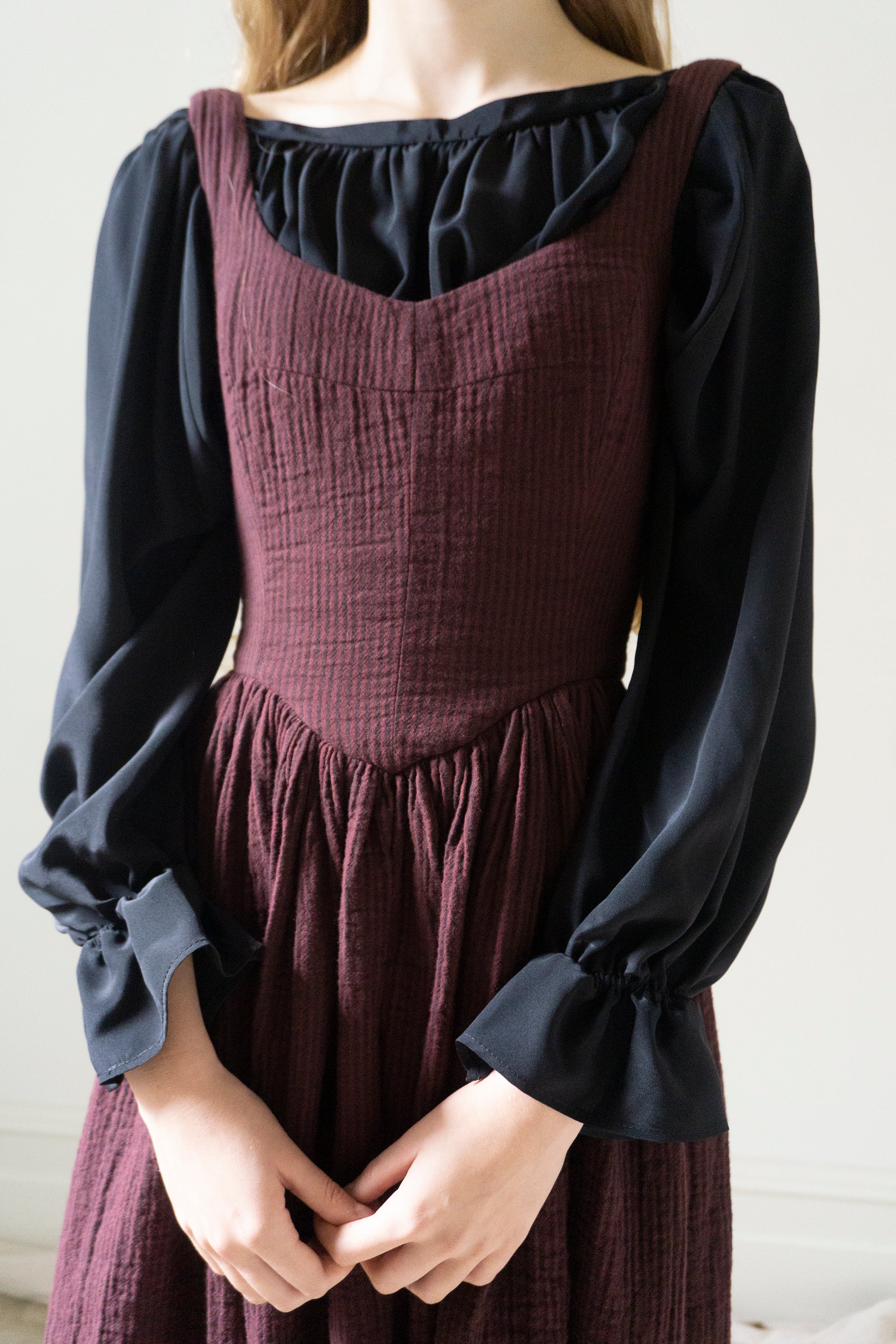 Hemlock Dress - Merlot Stripe