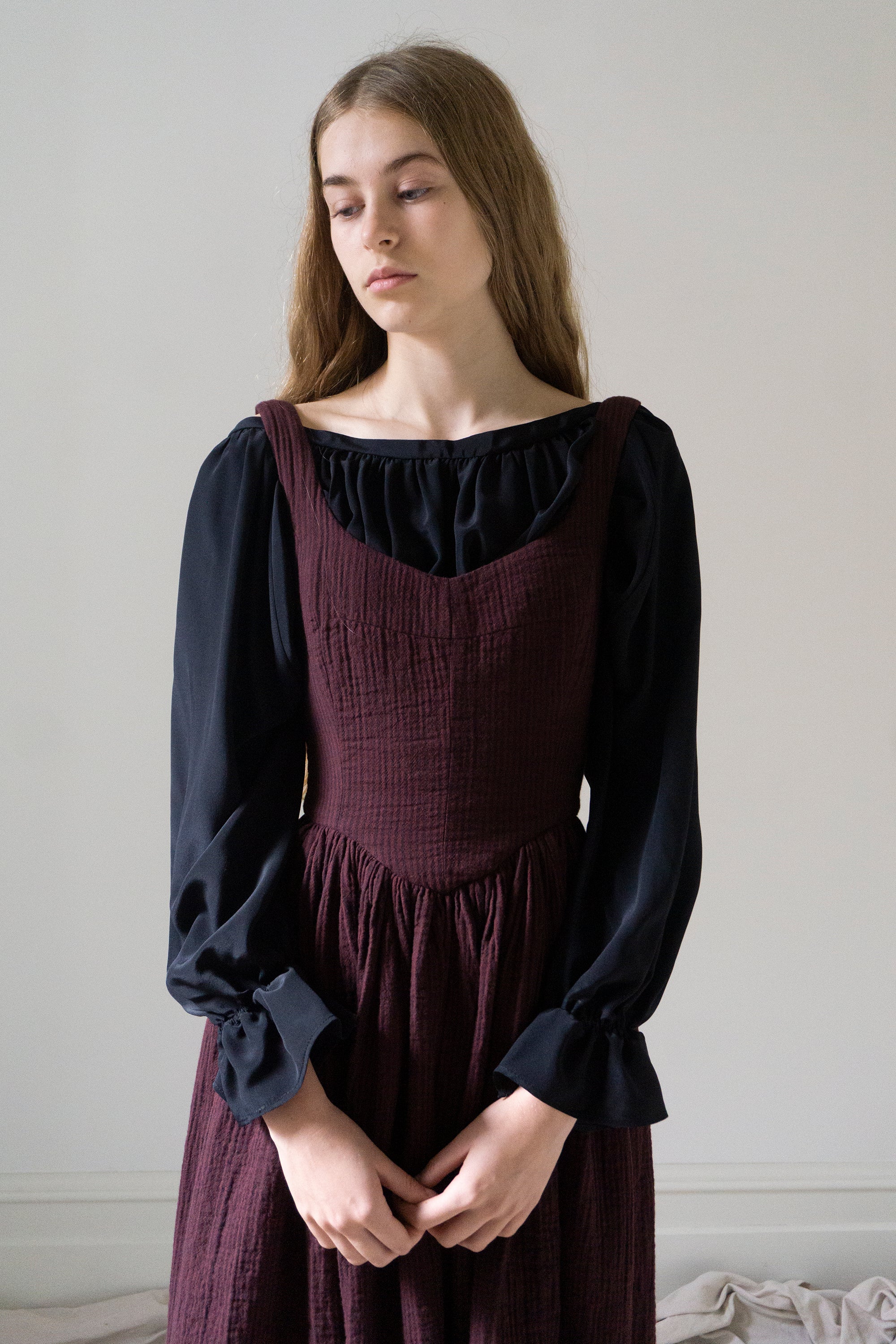 Hemlock Dress - Merlot Stripe