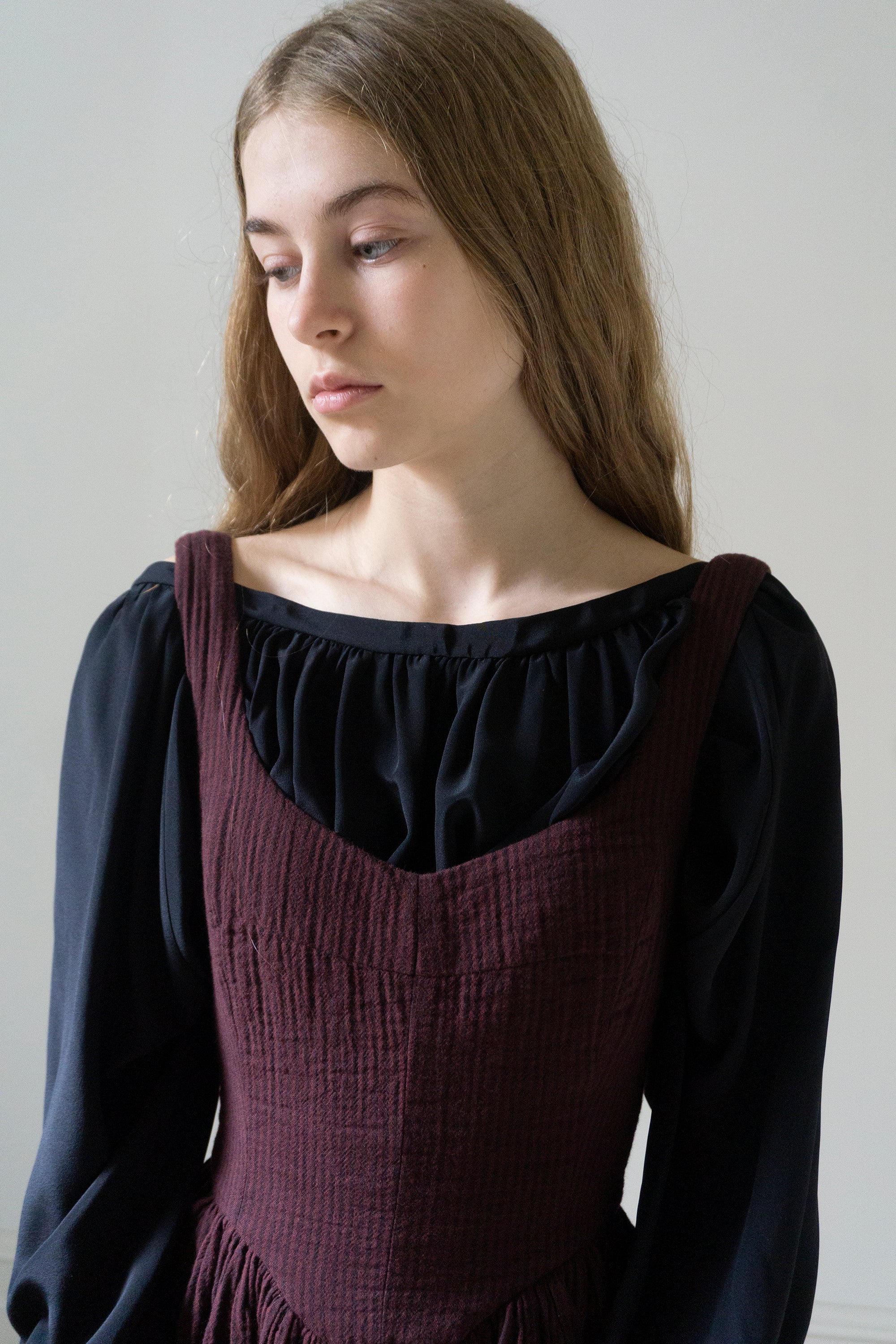 Hemlock Dress - Merlot Stripe