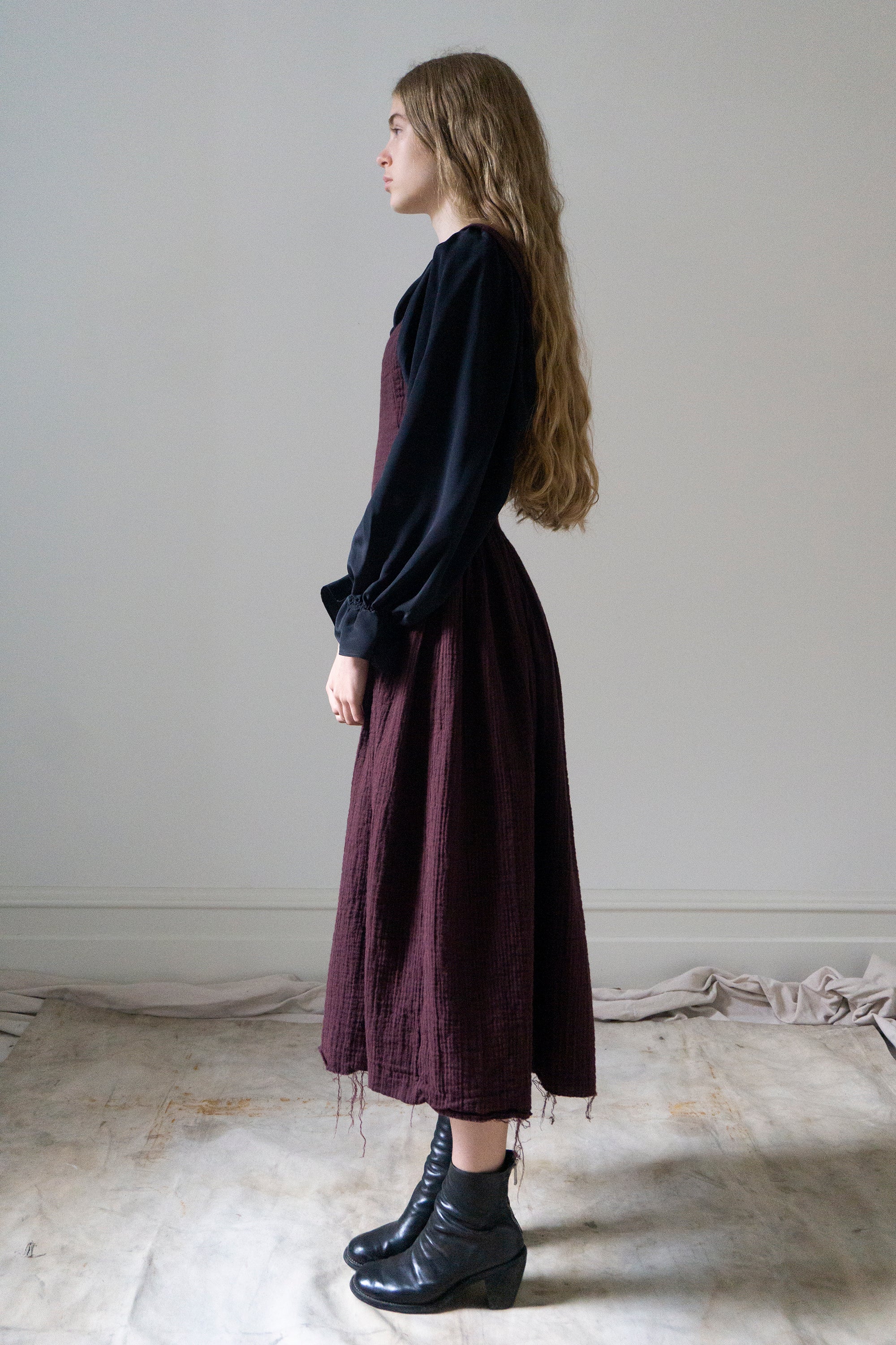 Hemlock Dress - Merlot Stripe