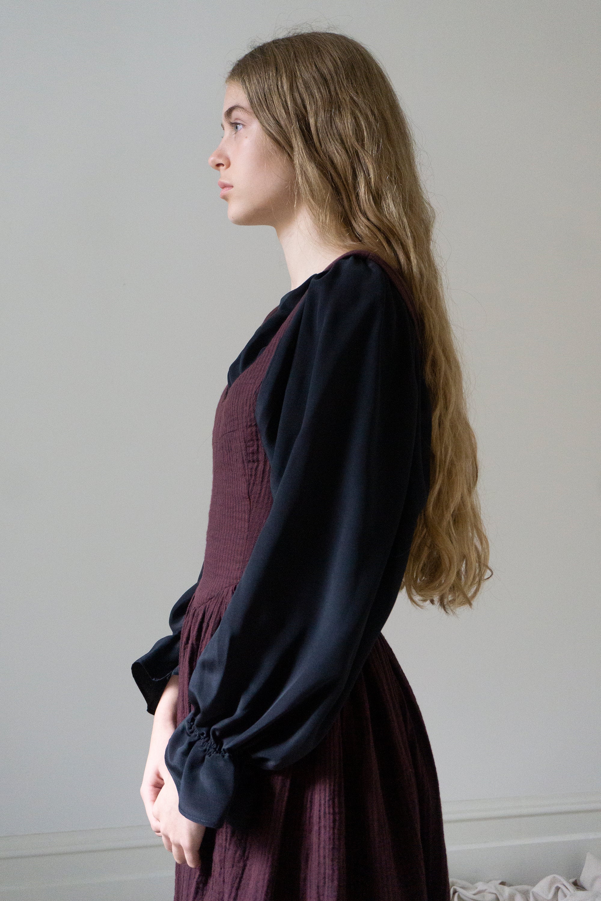 Hemlock Dress - Merlot Stripe
