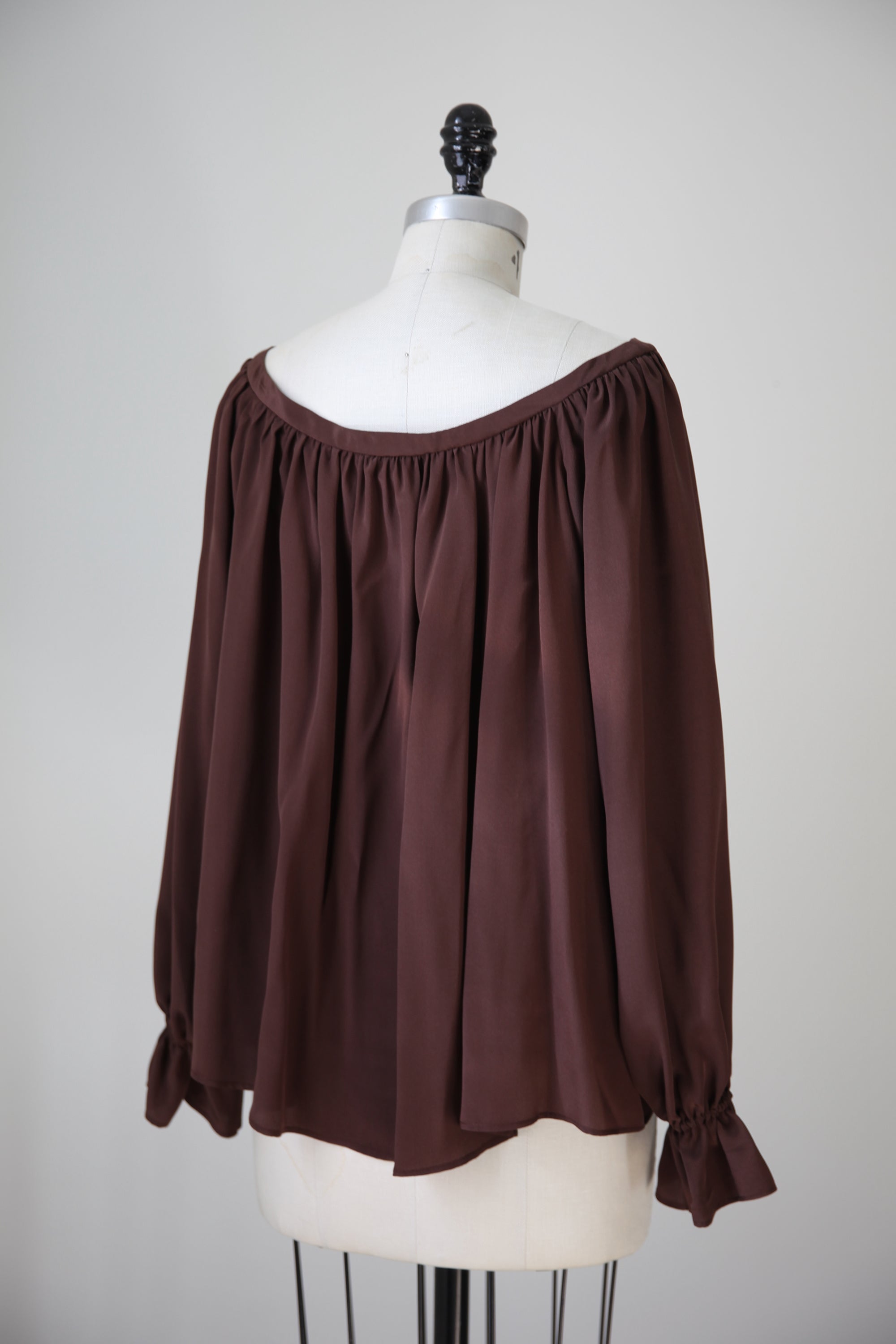 Mariposa Silk Blouse - Cocoa
