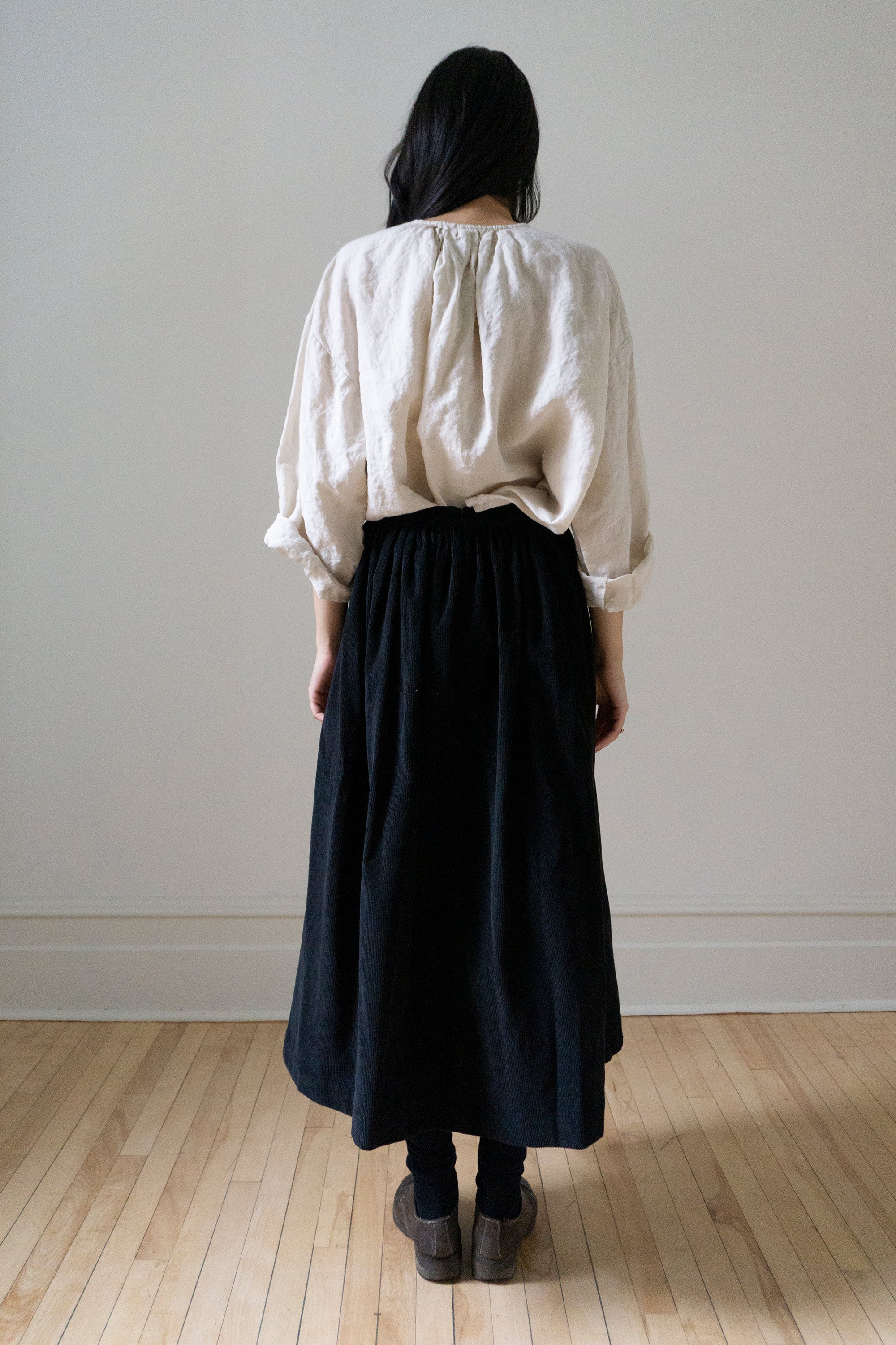 Marla Corduroy Skirt - Black