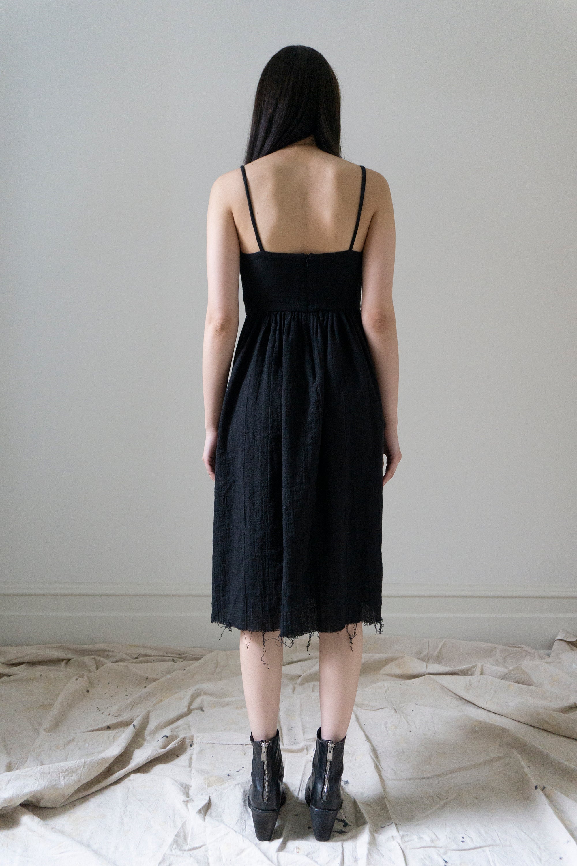 Mathilde Linen Dress - Black