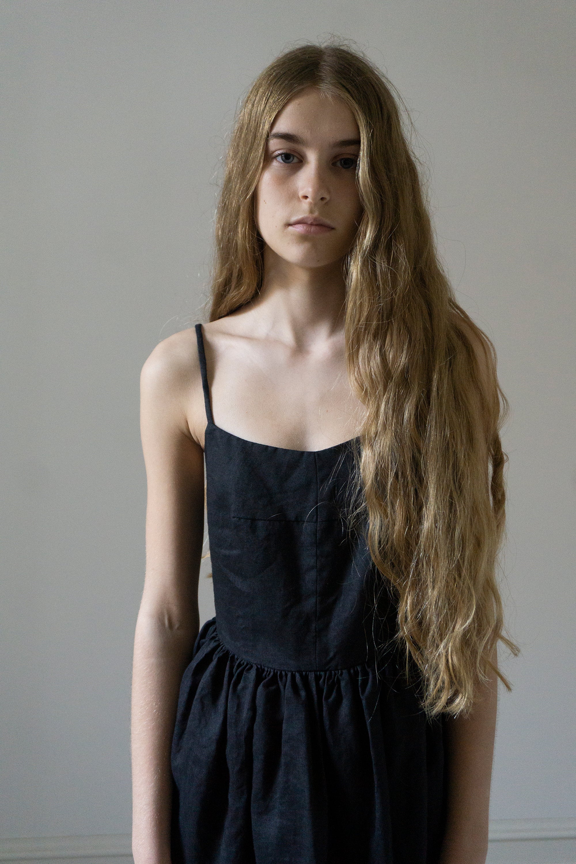 Mathilde Linen Dress - Black