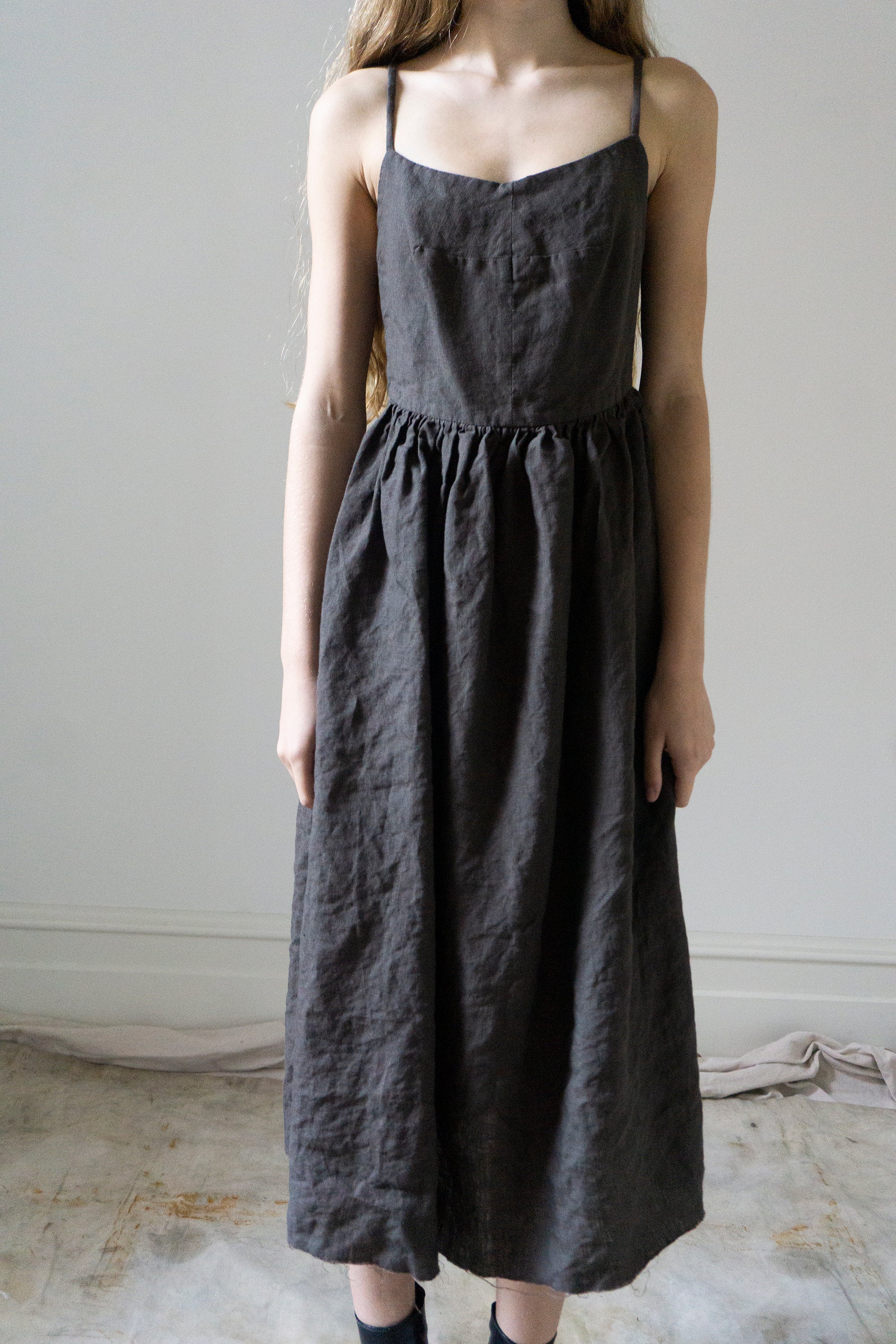 Mathilde Linen Dress - Brown