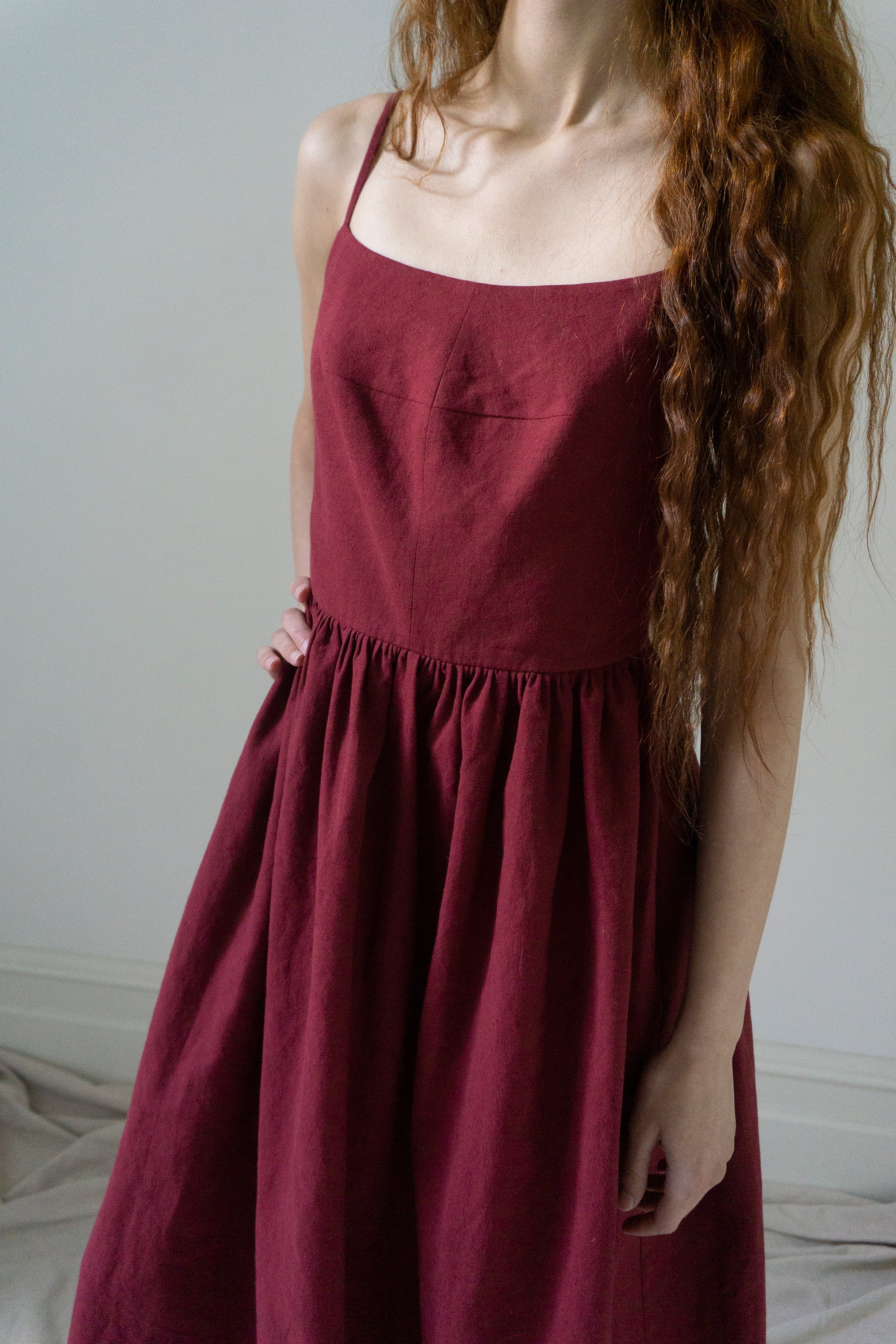 Mathilde Dress - Dark Red