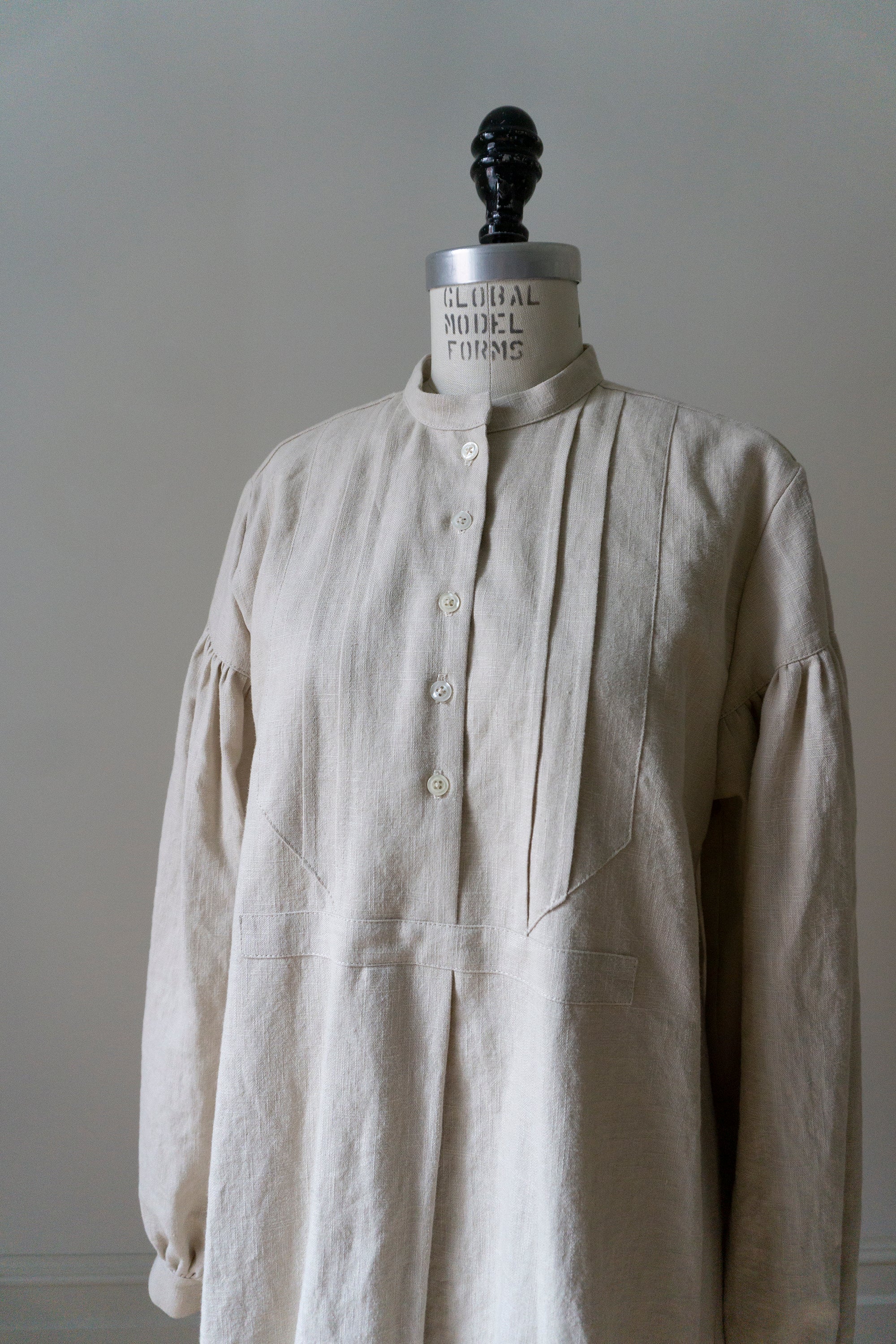 Nadine linen dress - chalk (S)