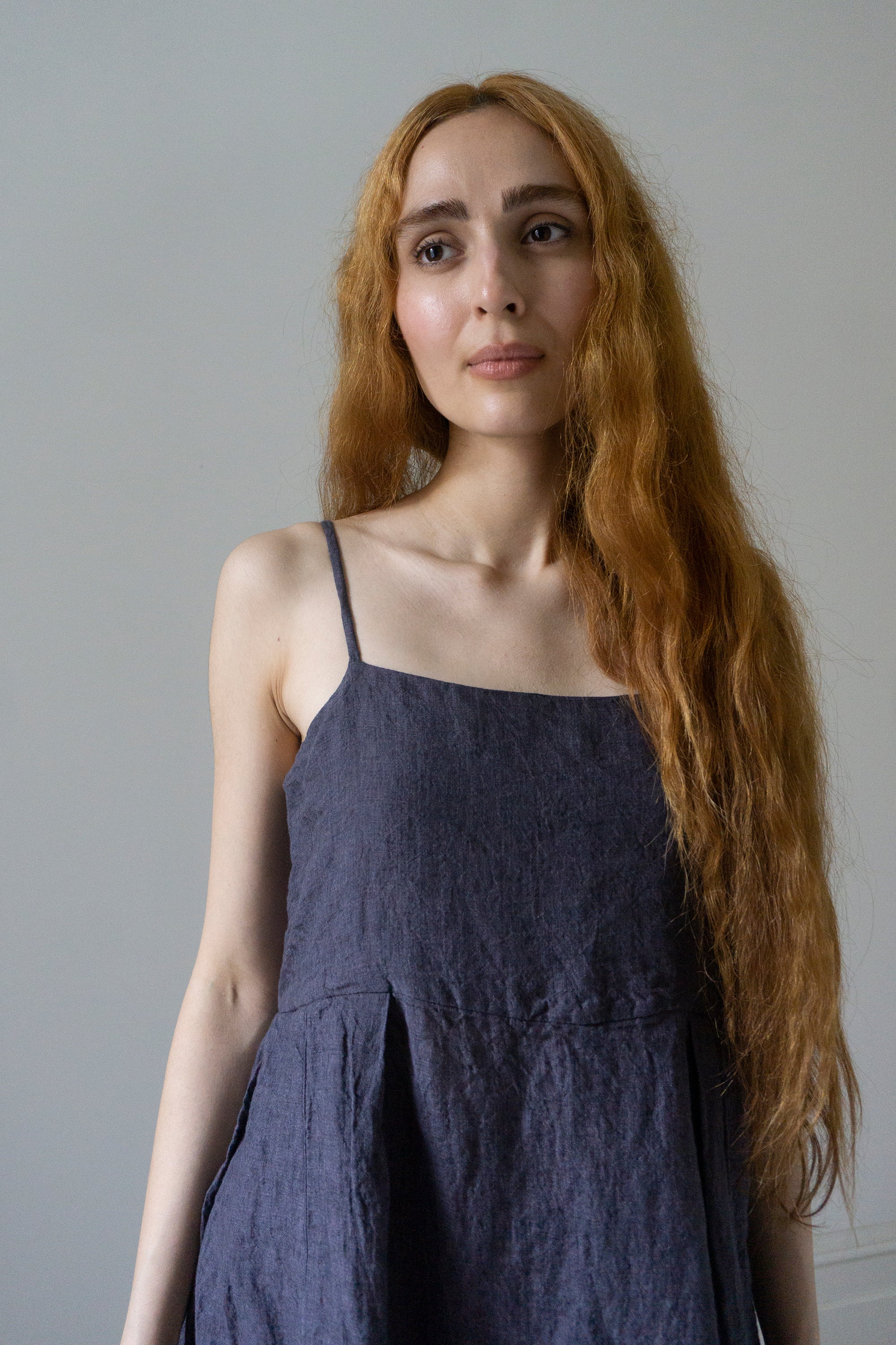Robe Seraphina - Mousseline noire à pois