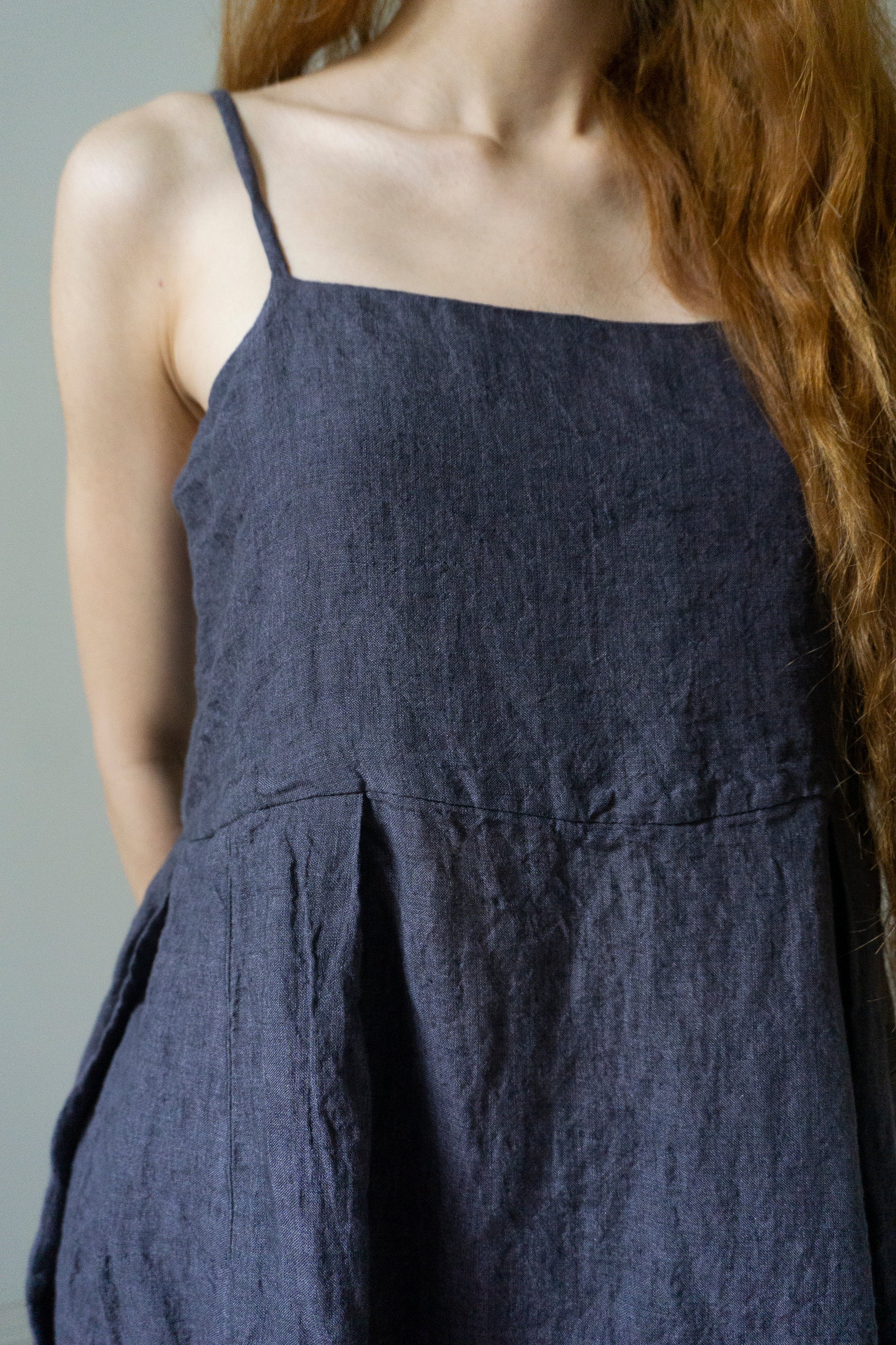 Robe Seraphina - Mousseline noire à pois