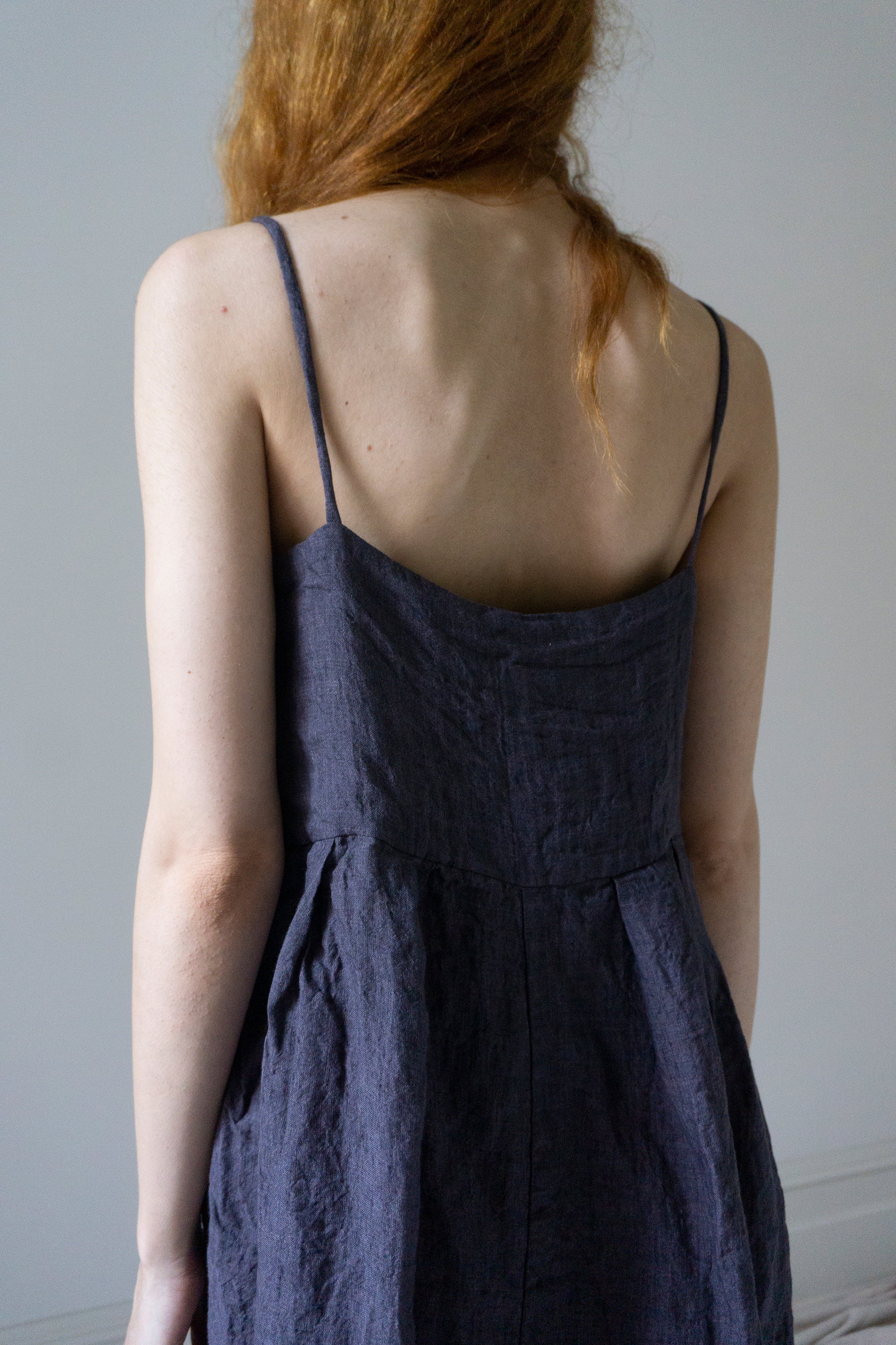 Robe Seraphina - Mousseline noire à pois