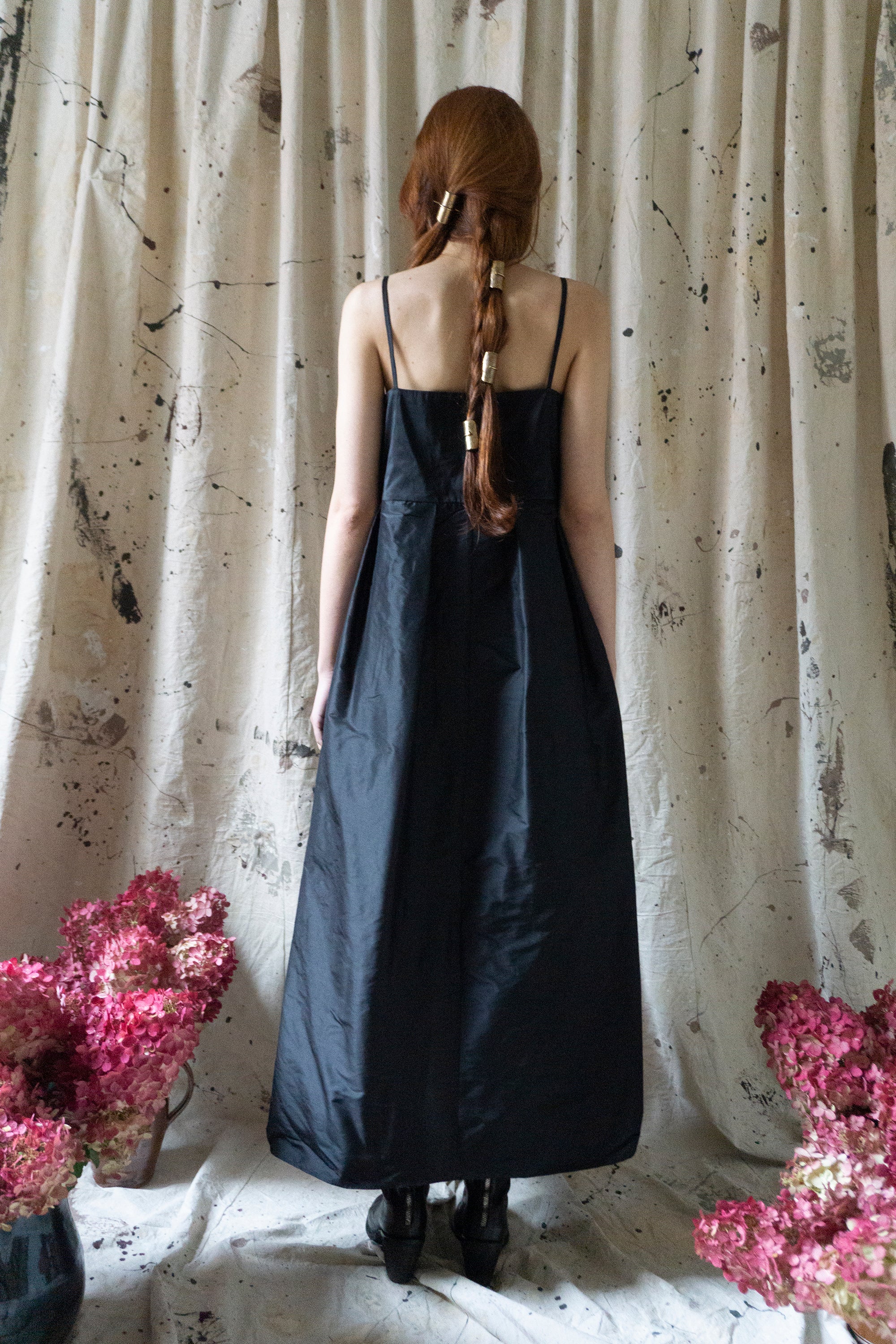 Robe en lin Heloise – noire