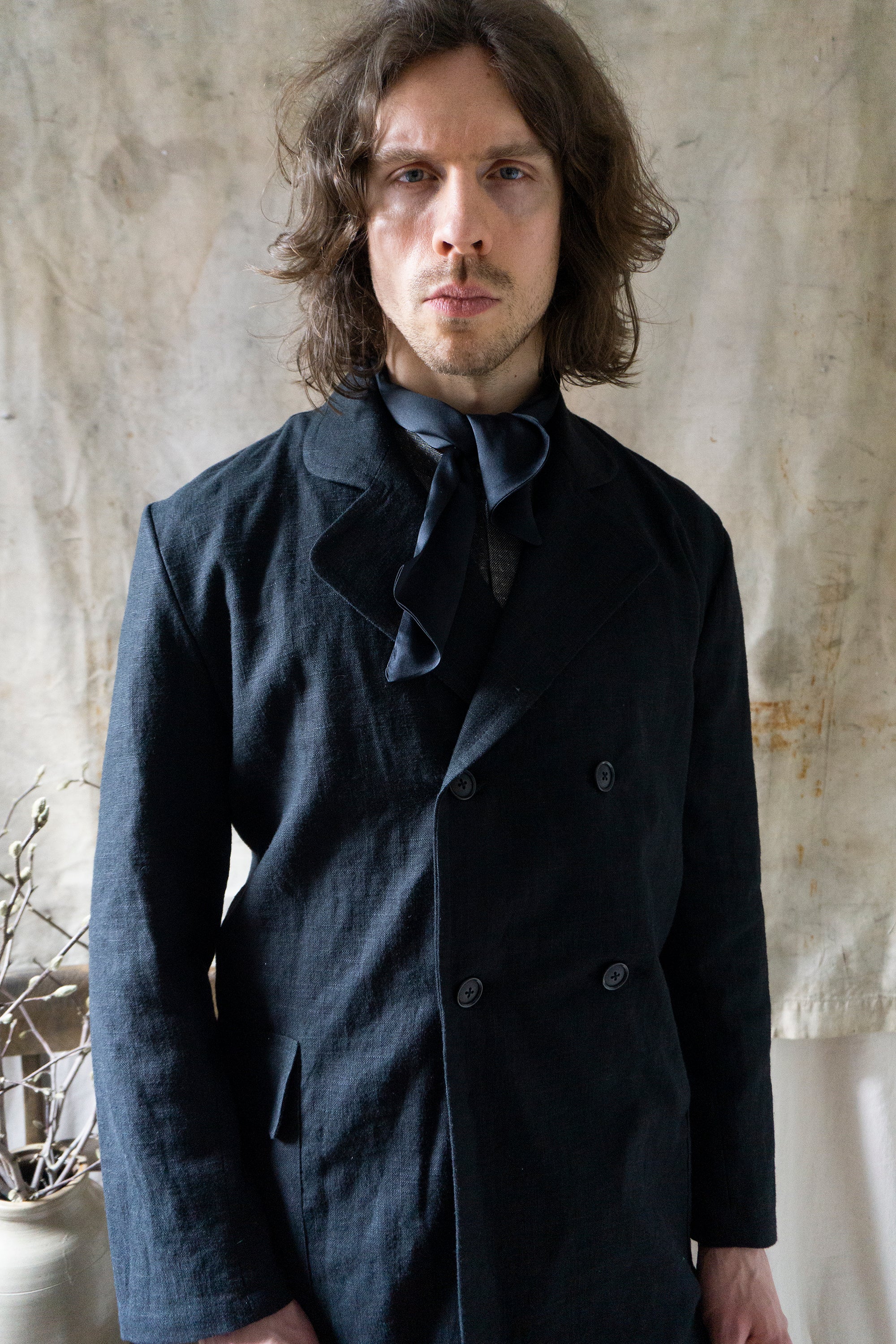 Mallarmé Linen Jacket - Black