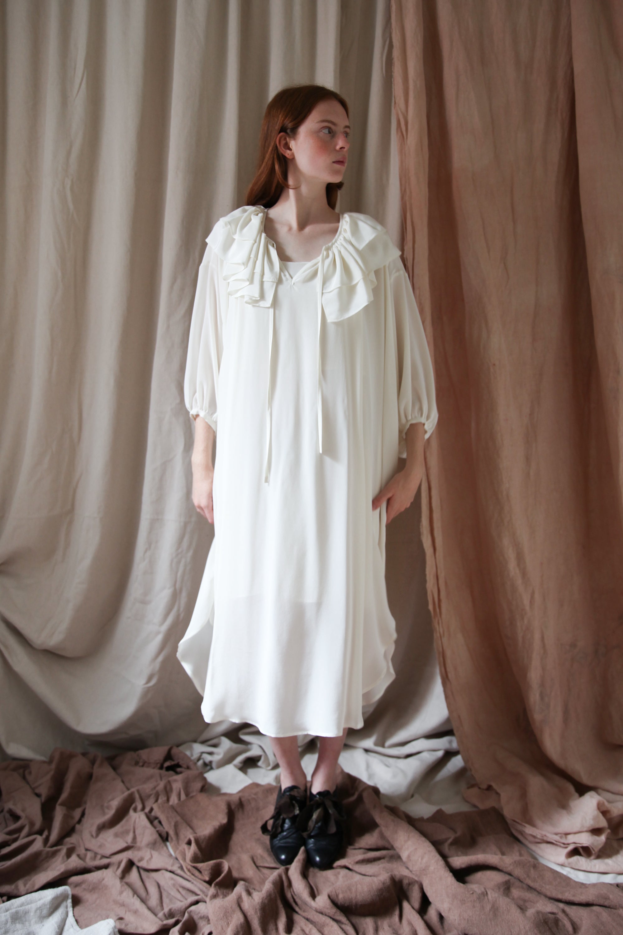 Rosario Dress - Alabaster Silk Crepe