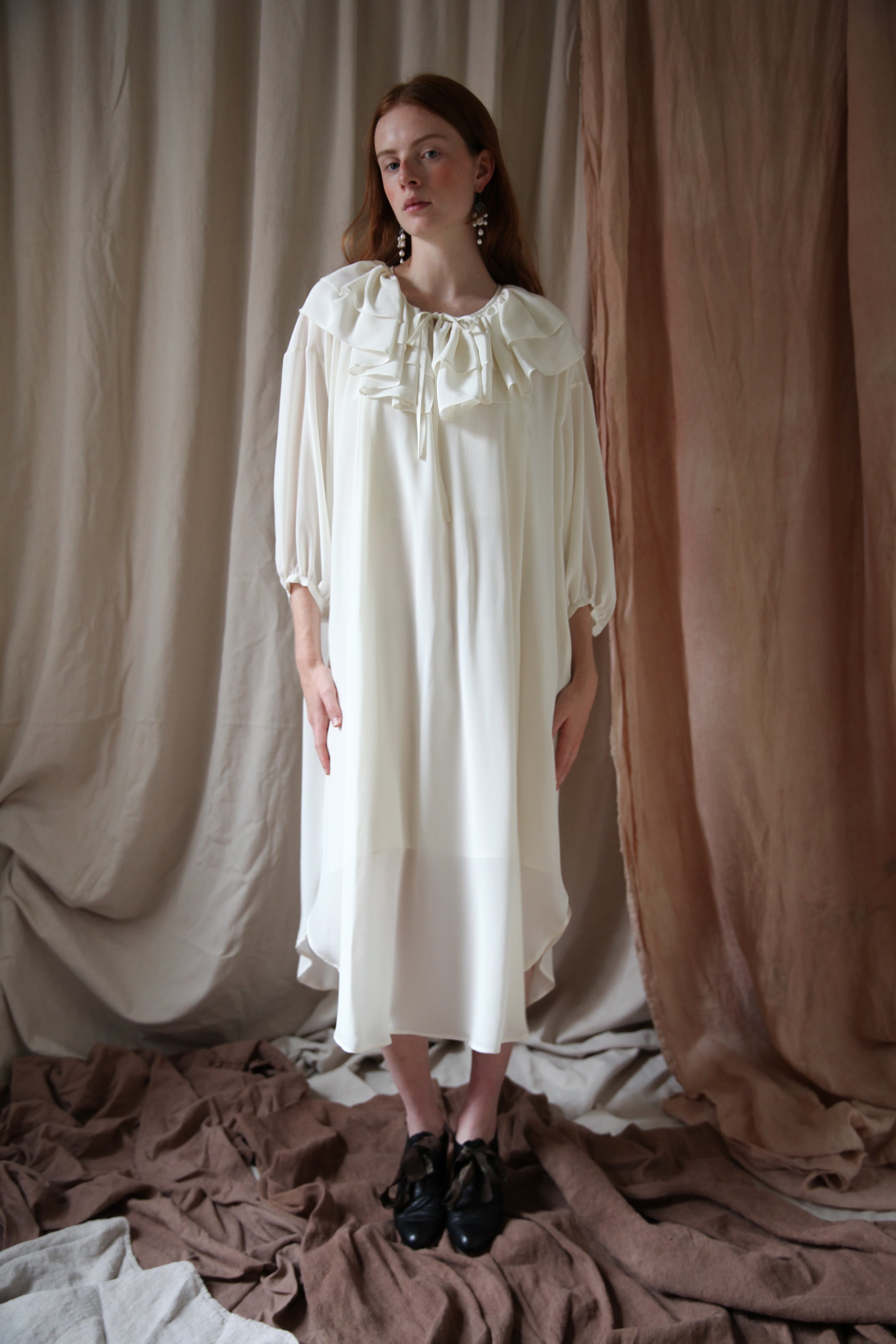 Rosario Dress - Alabaster Silk Crepe