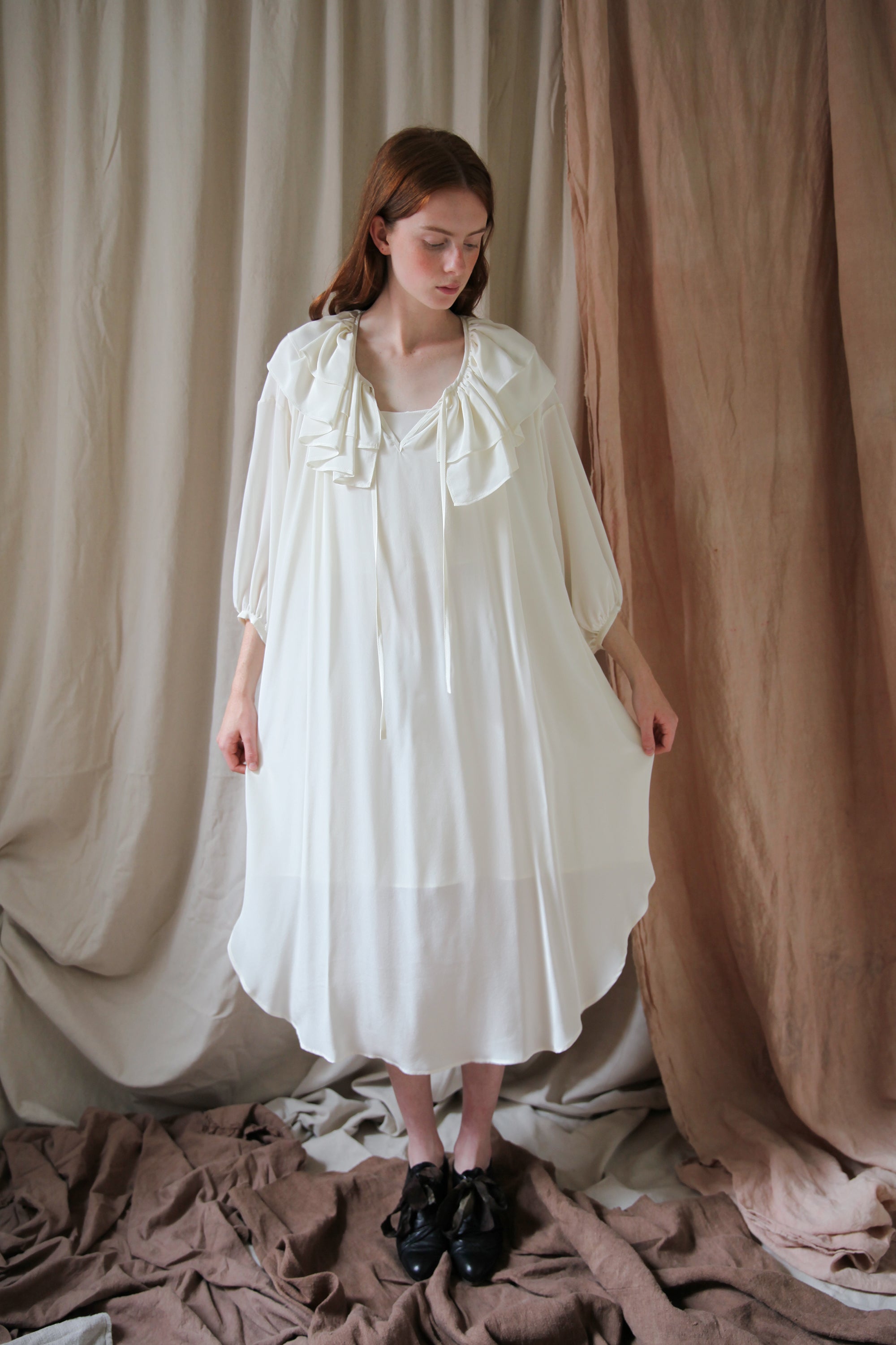 Rosario Dress - Alabaster Silk Crepe