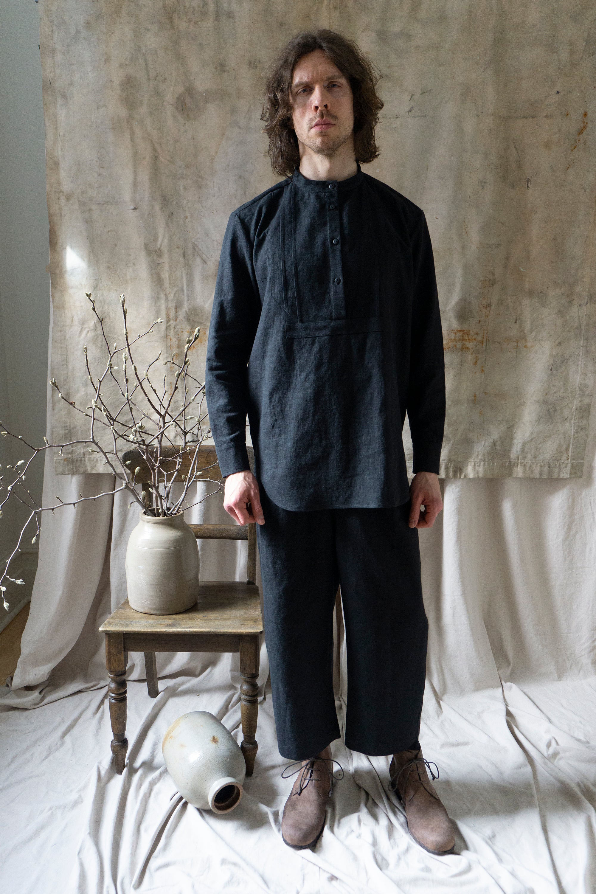 Auden Linen Shirt - Black