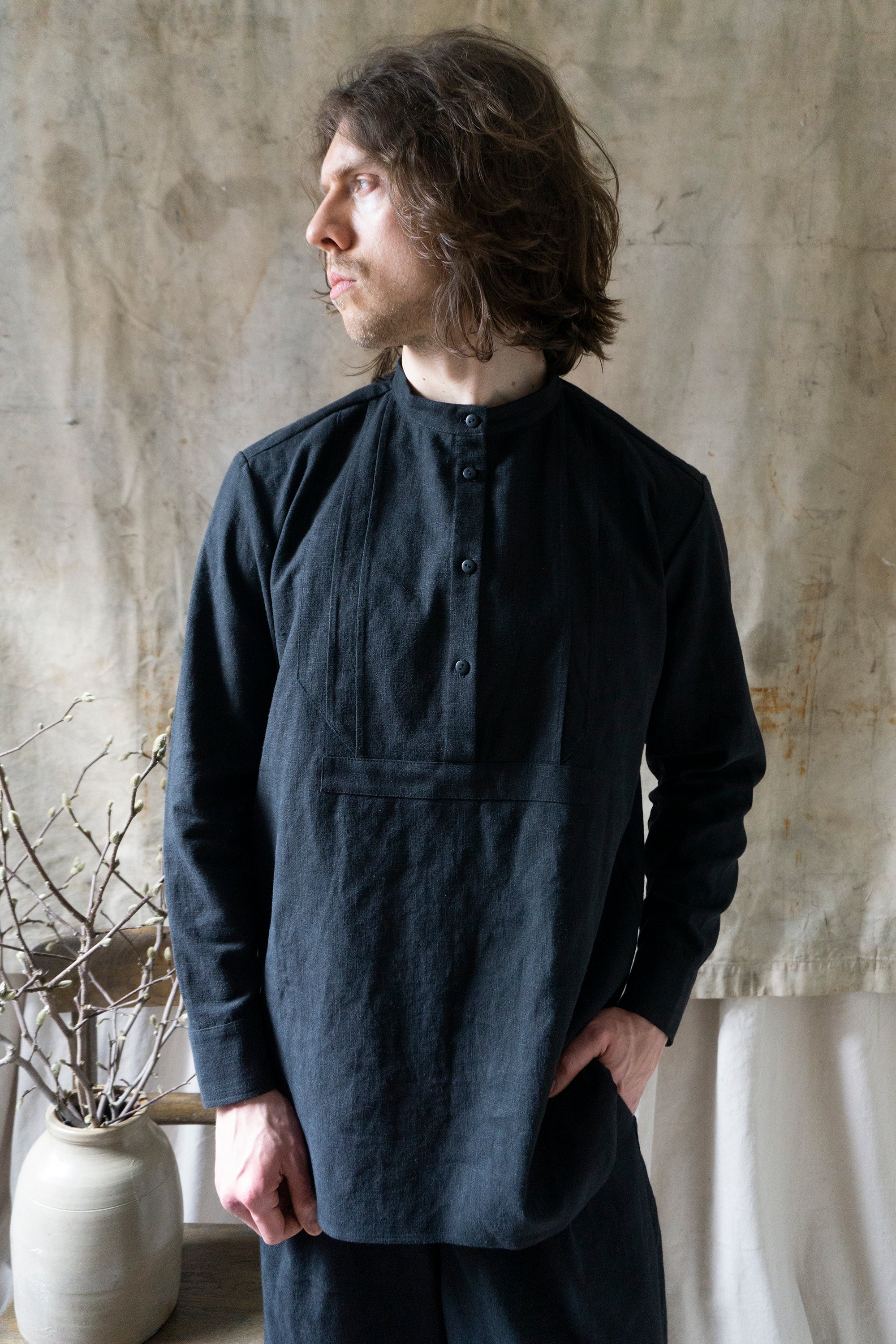 Auden Linen Shirt - Black