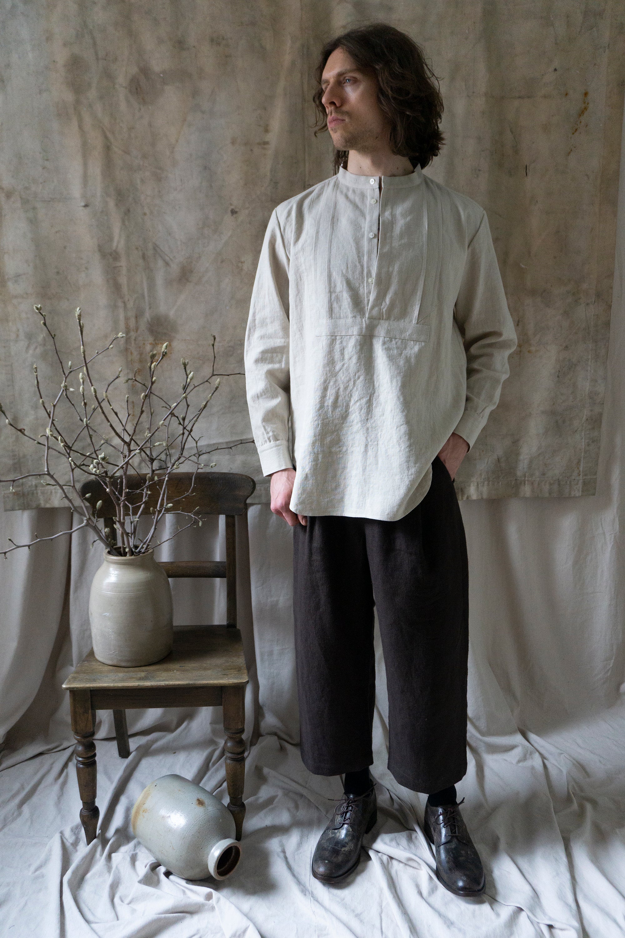 Auden Linen Shirt - Chalk