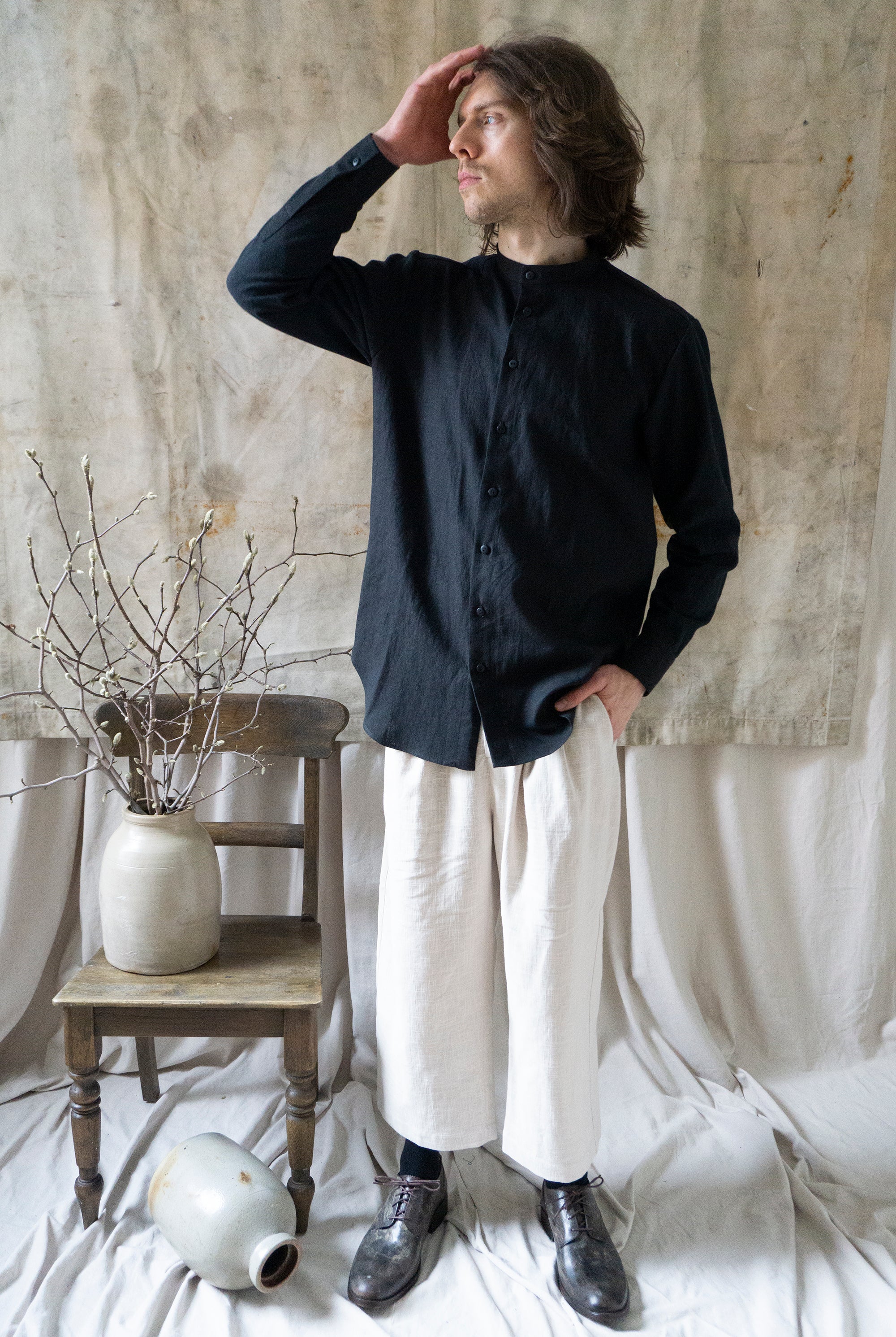 Rimbaud Linen Trousers - Chalk